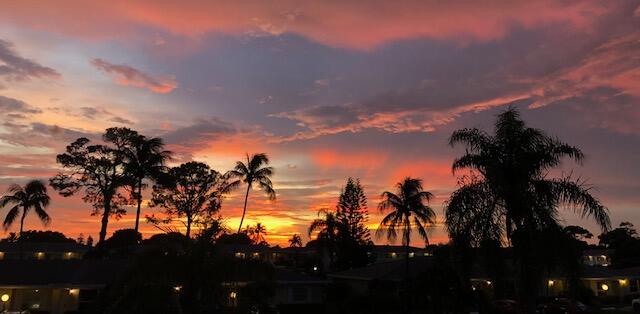 western sunset from kitchen & guest room