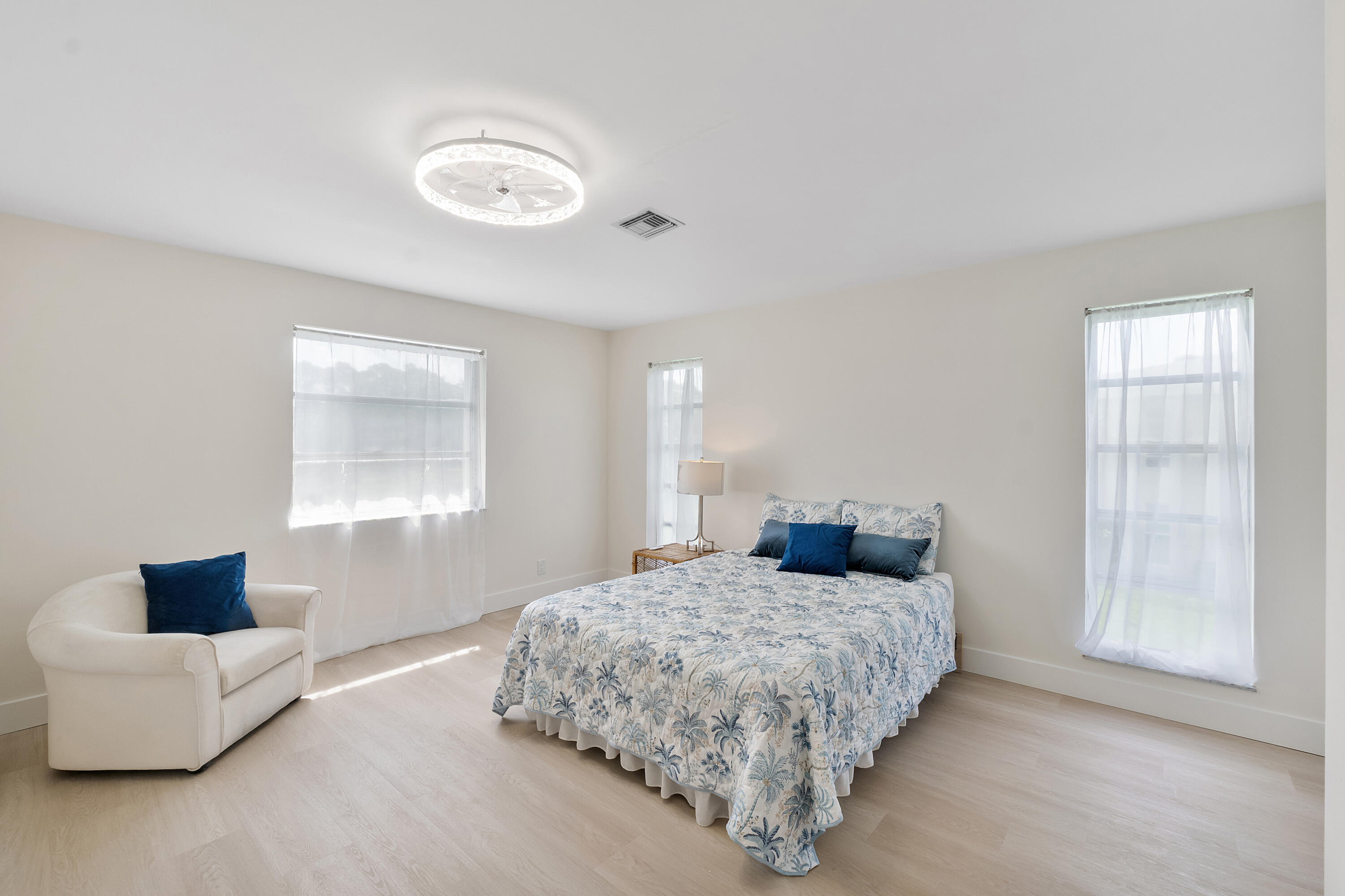Master bedroom facing water