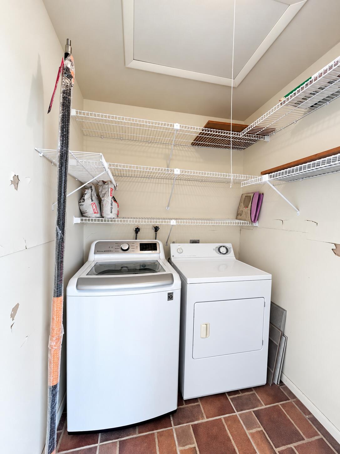 Laundry closet on patio