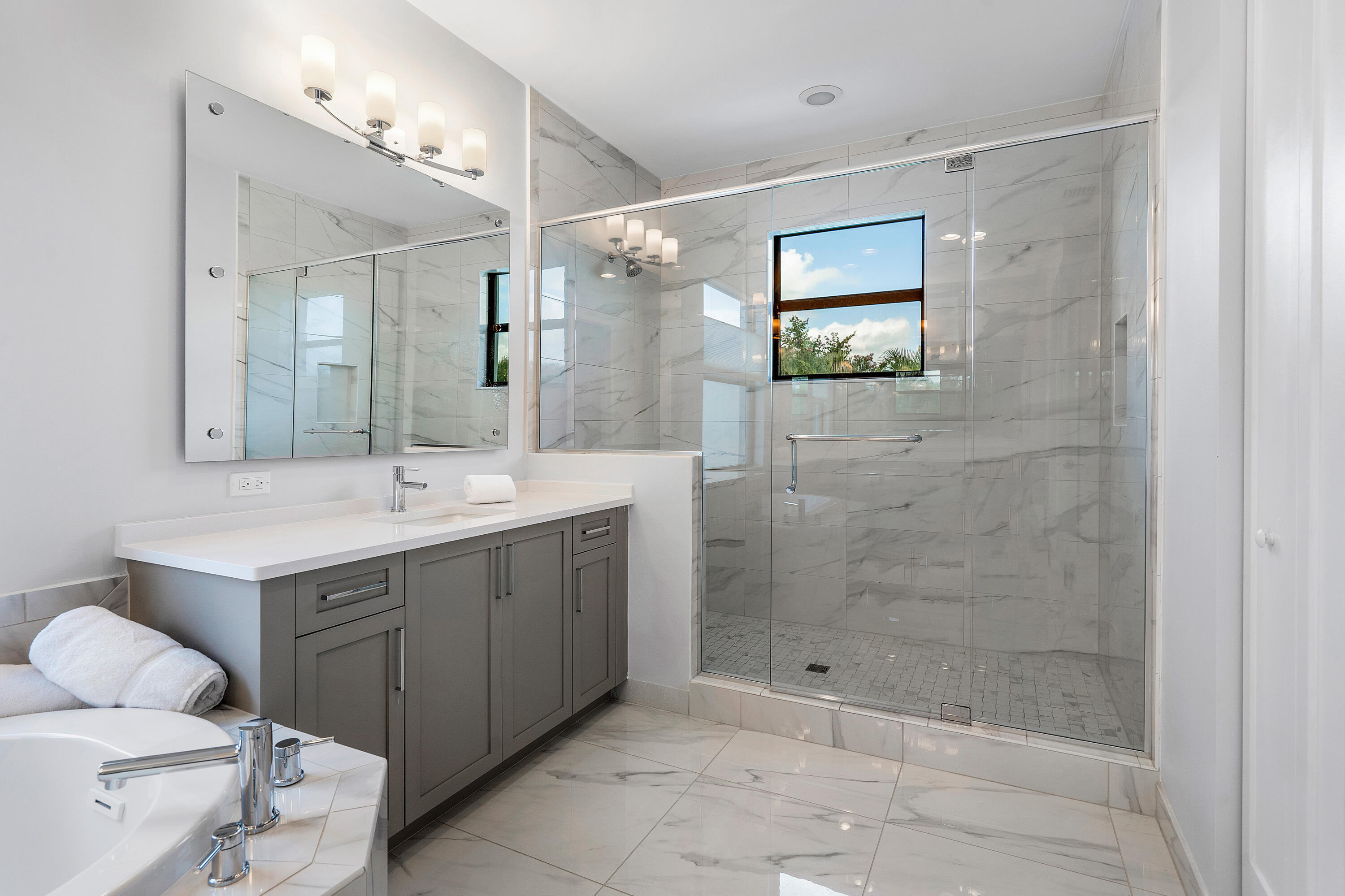 Primary Bath with Shower Views