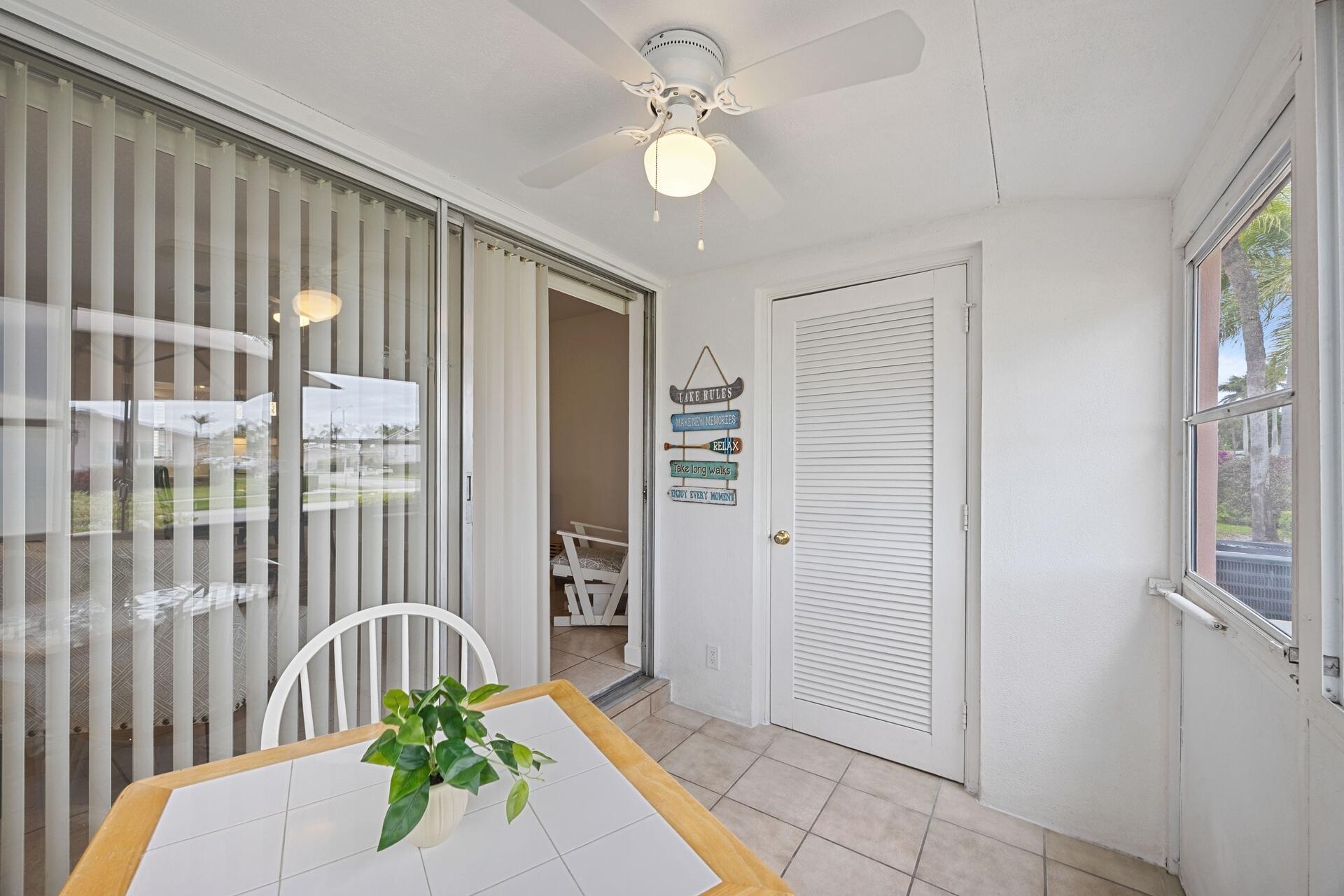 Florida room with storage