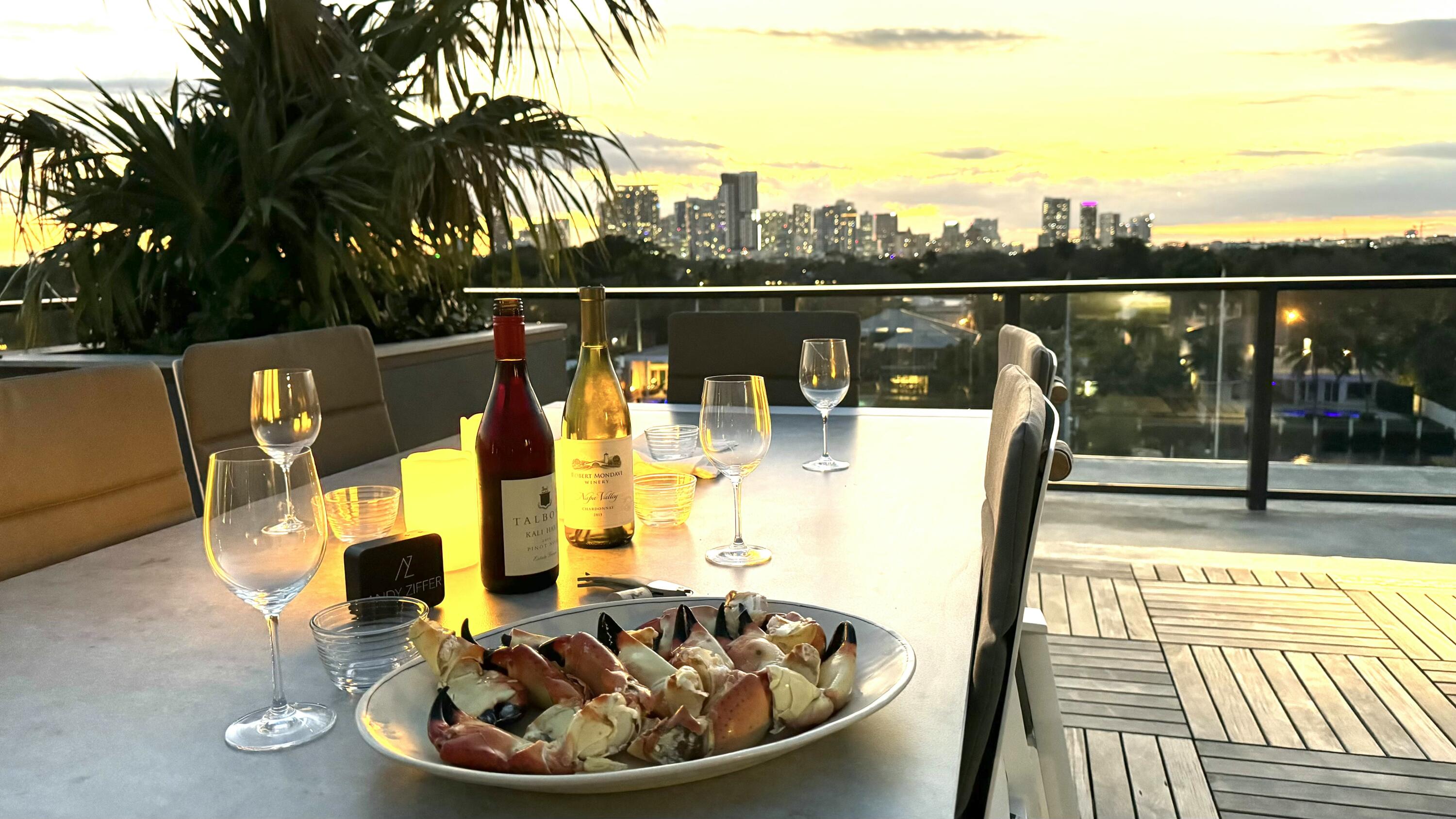 Private rooftop terrace entertaining