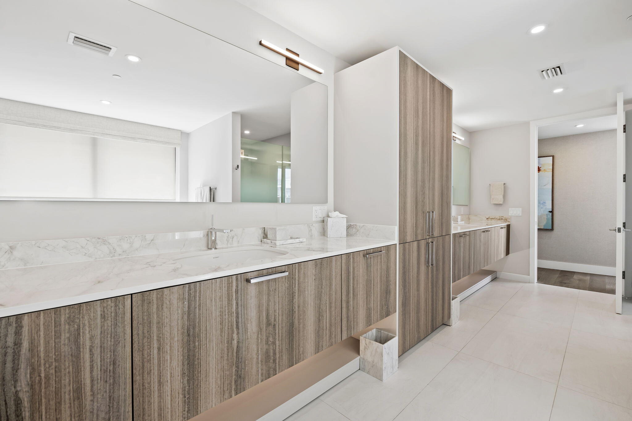 Primary bath w/ Eggersmann over Italian tile