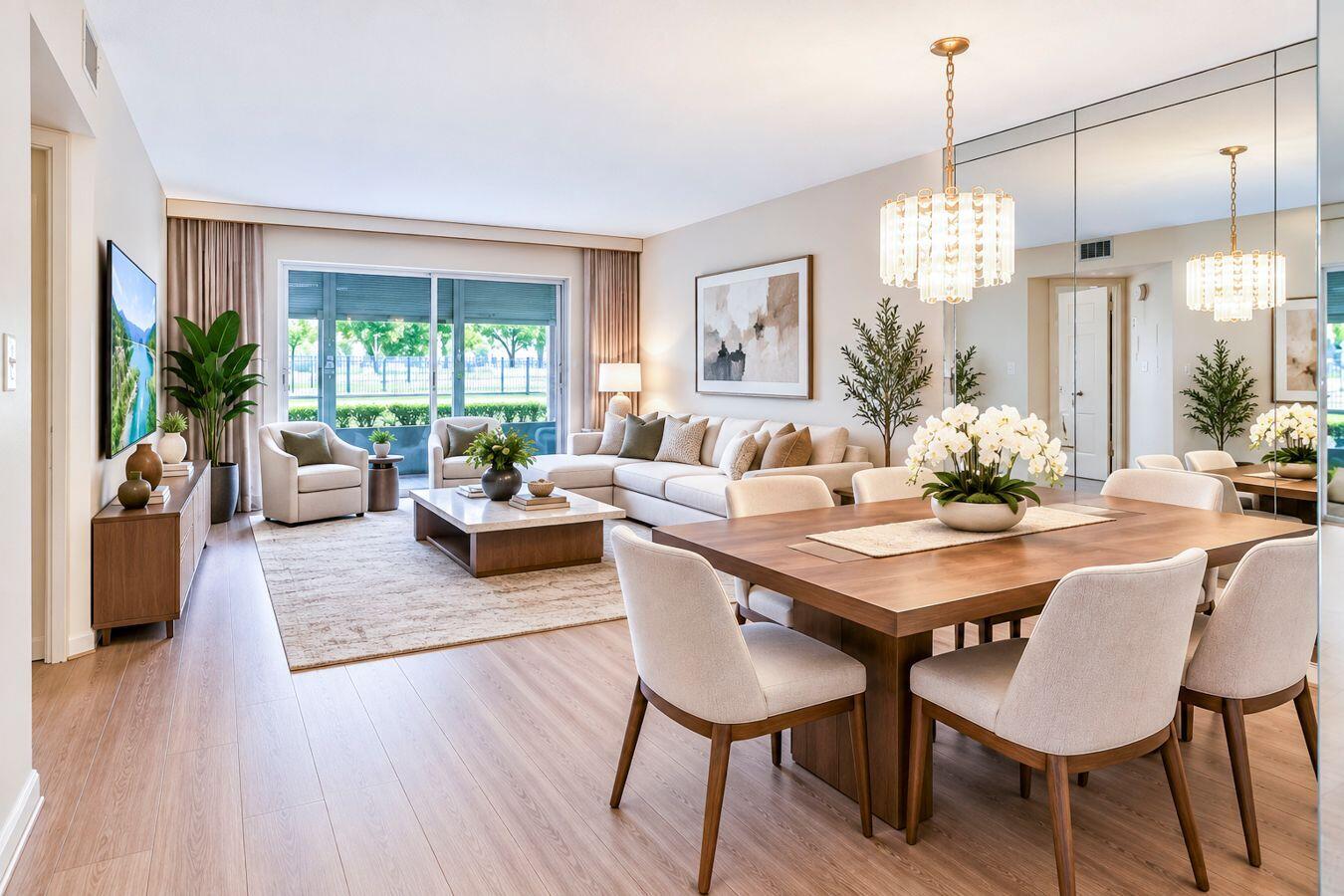Virtual Staging - Living-Room and Dining-Room