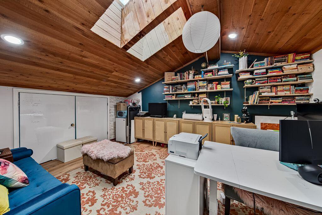 Enclosed Office Upstairs with Skylight