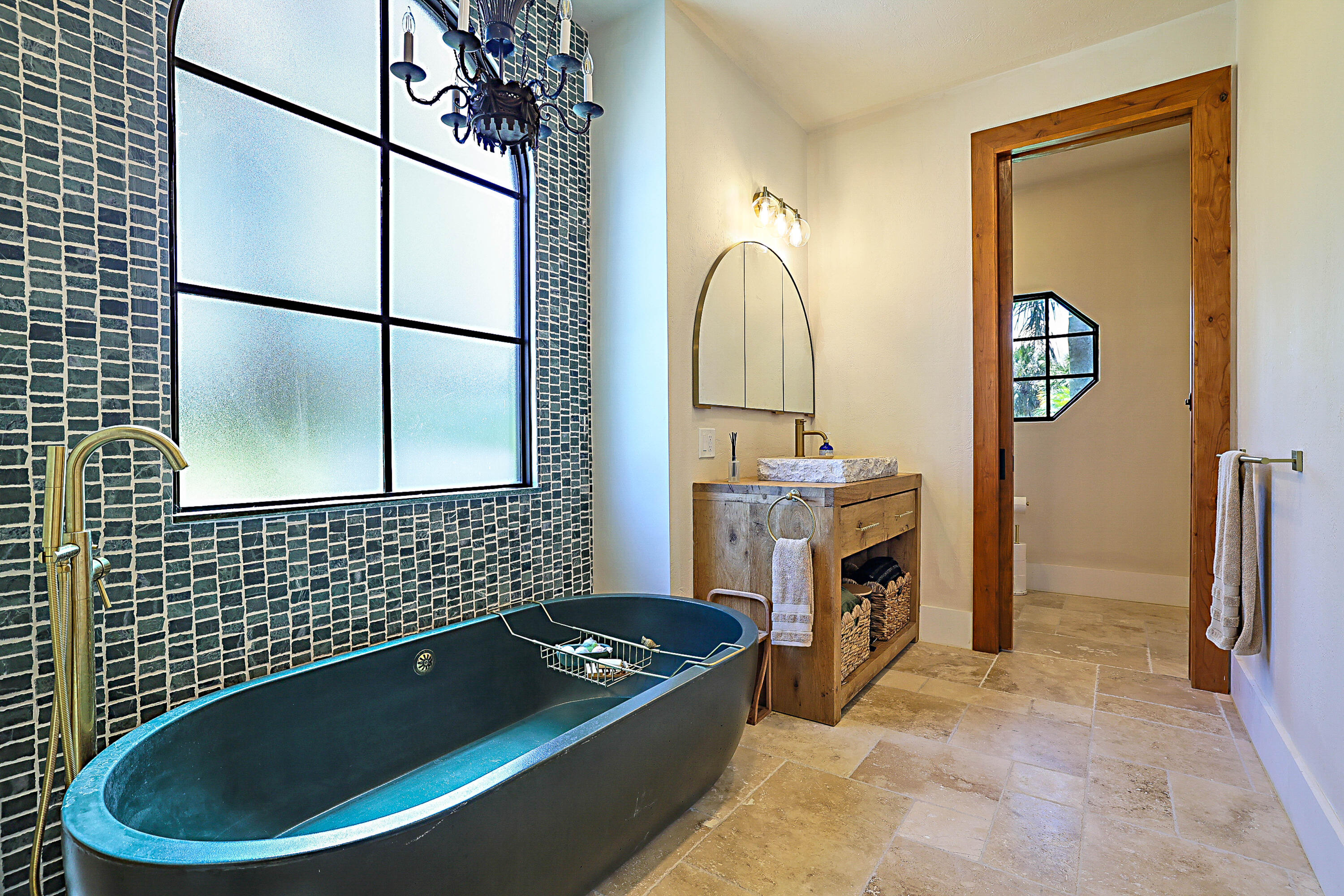 New 72" Concrete Designer Bathtub