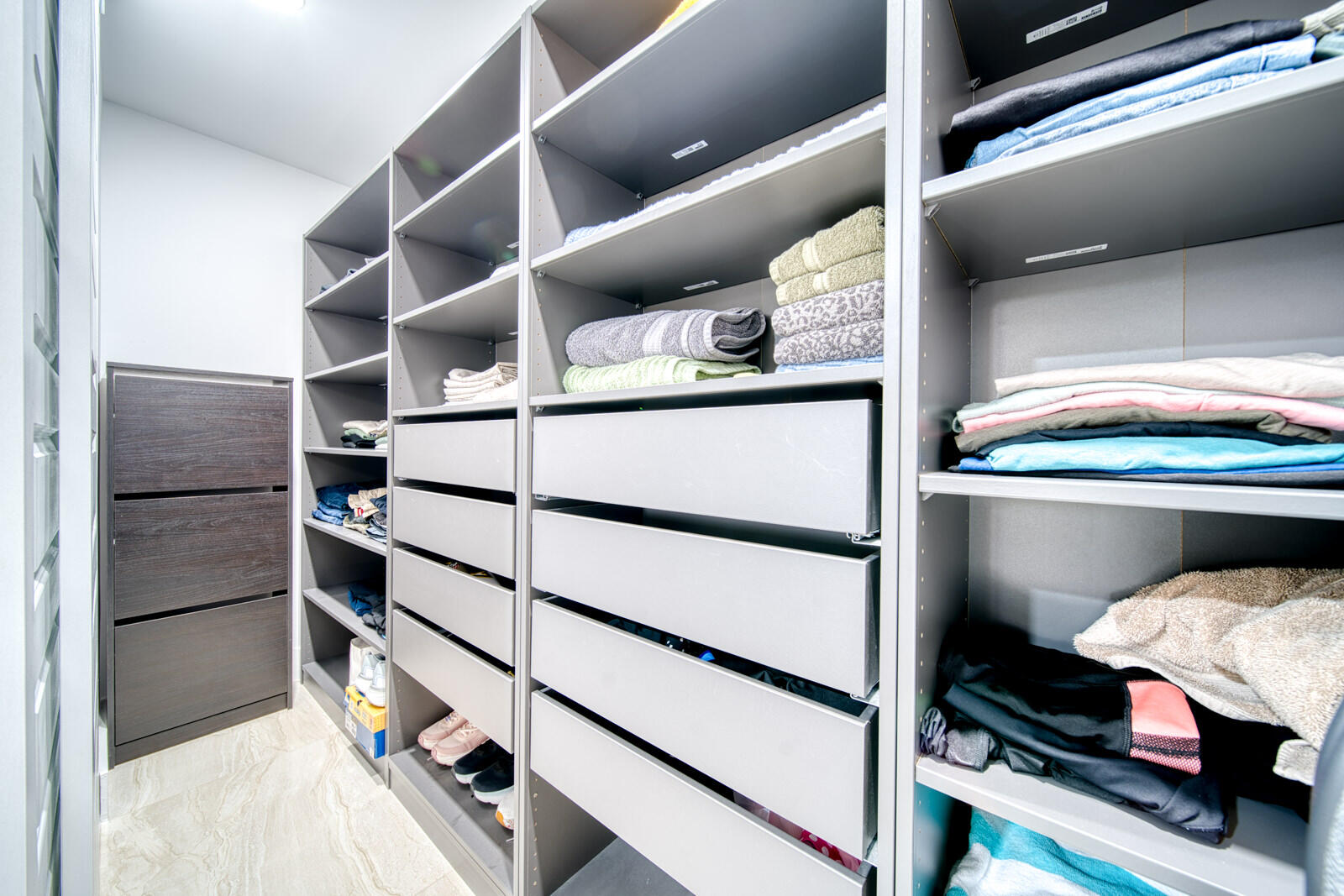 Custom built-in closet.