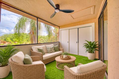 Outdoor area extends the homes living space.
