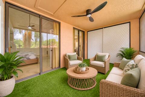 Private patio provides space to relax outdoors.