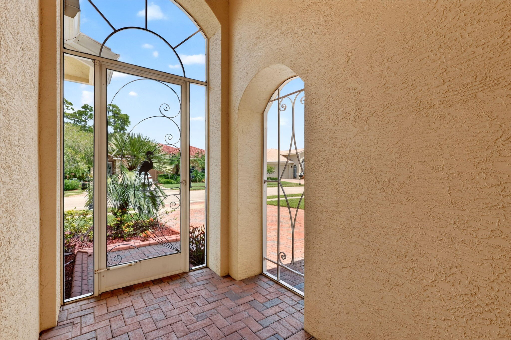 Covered Screend Front Entry