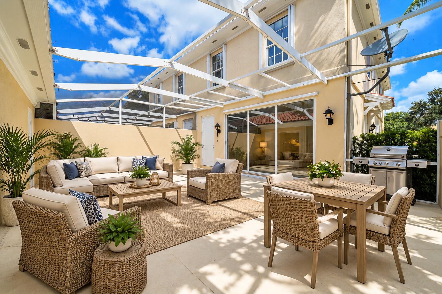 virtually staged patio