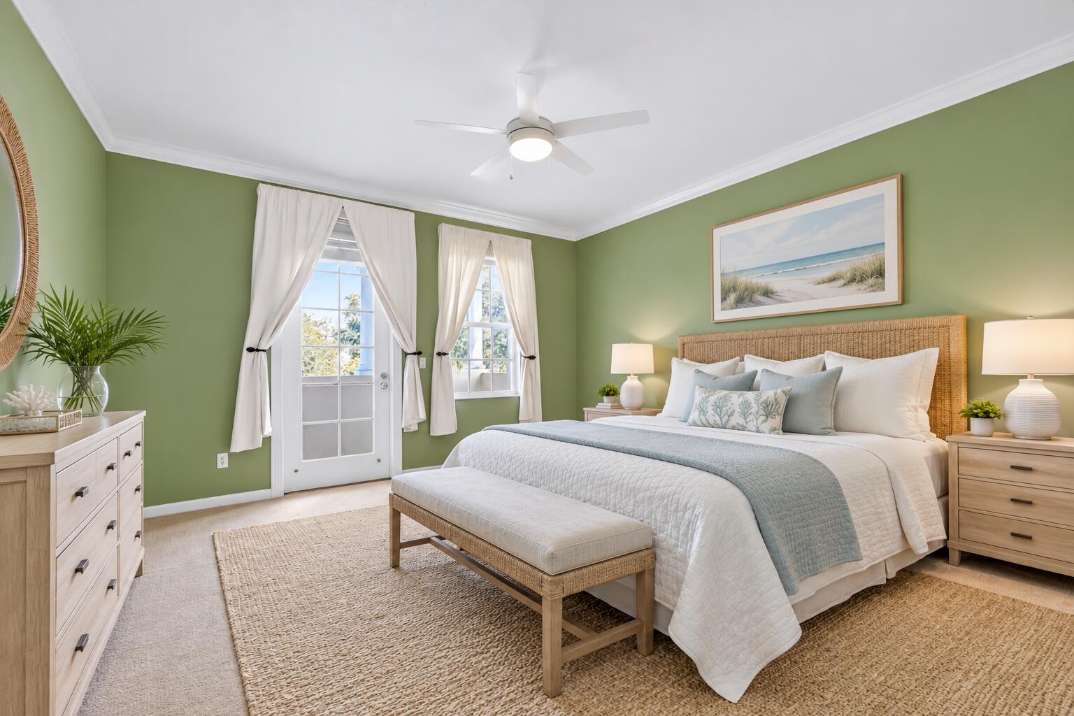 Staged 1st primary bedroom