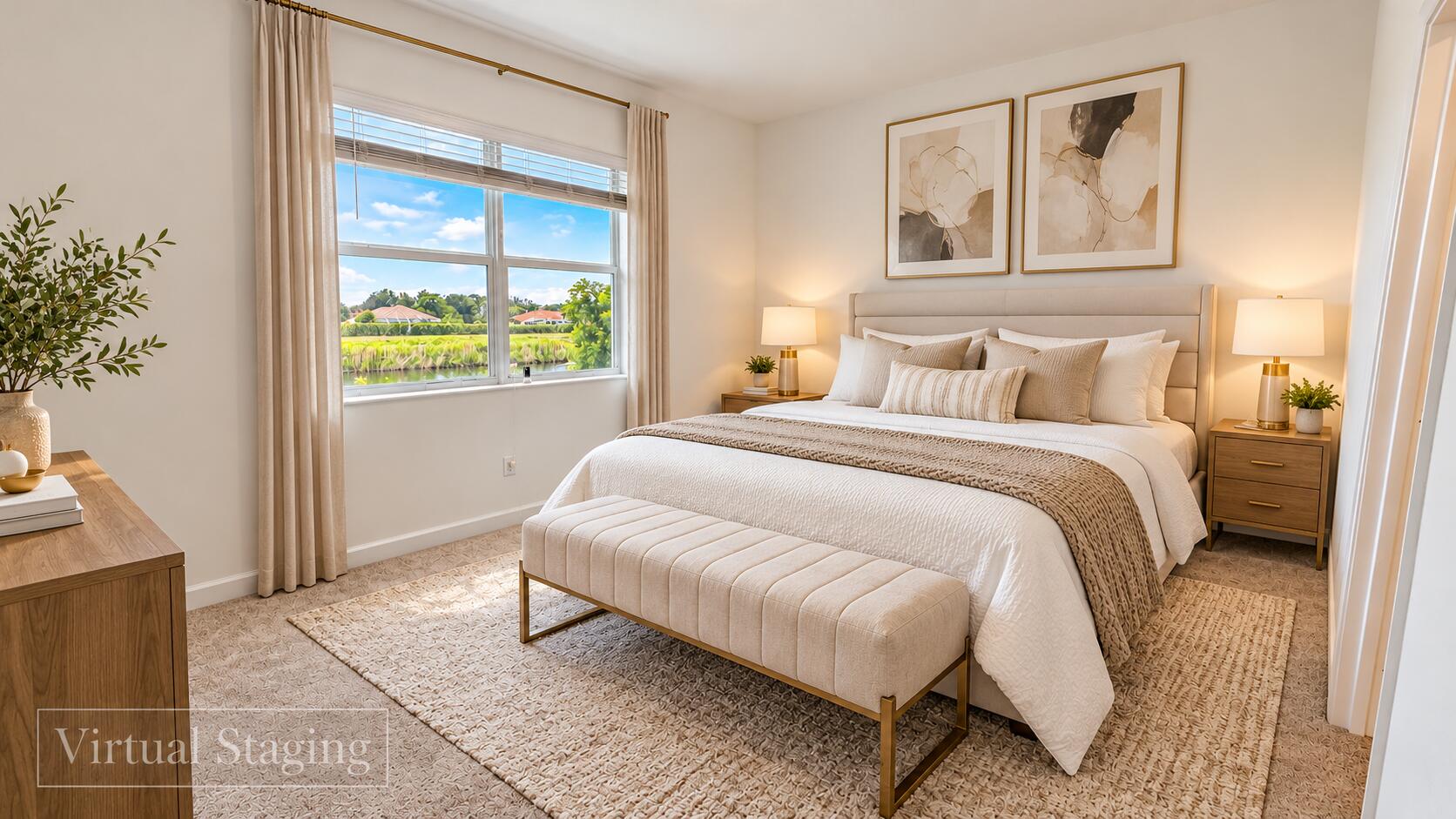 Warm Neutral Modern Bedroom