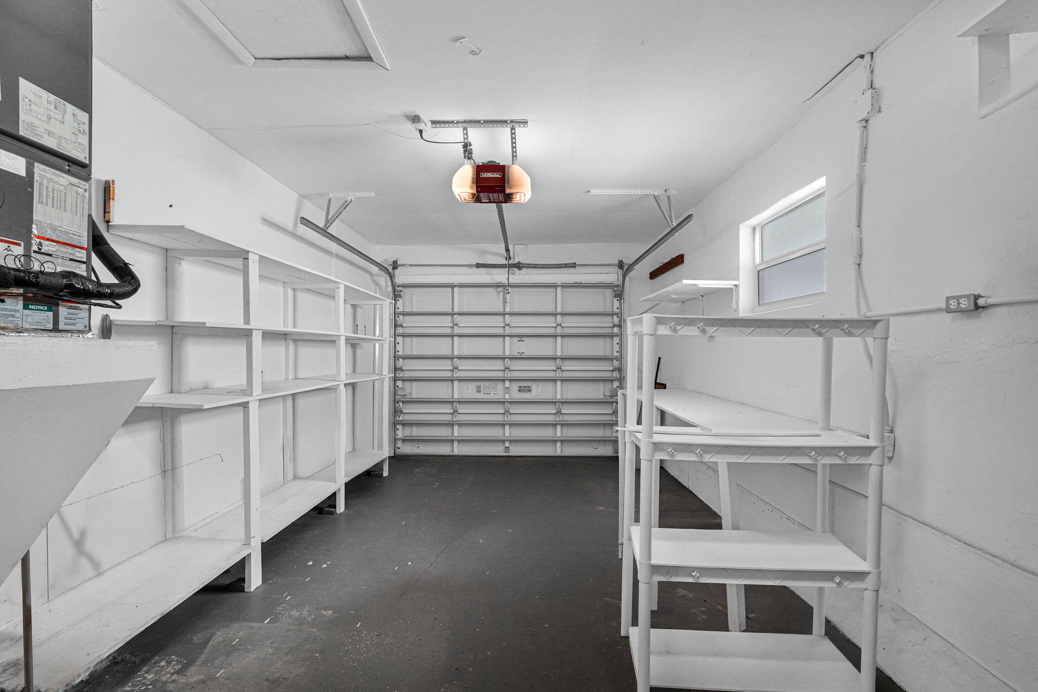 Garage with Extra Shelves