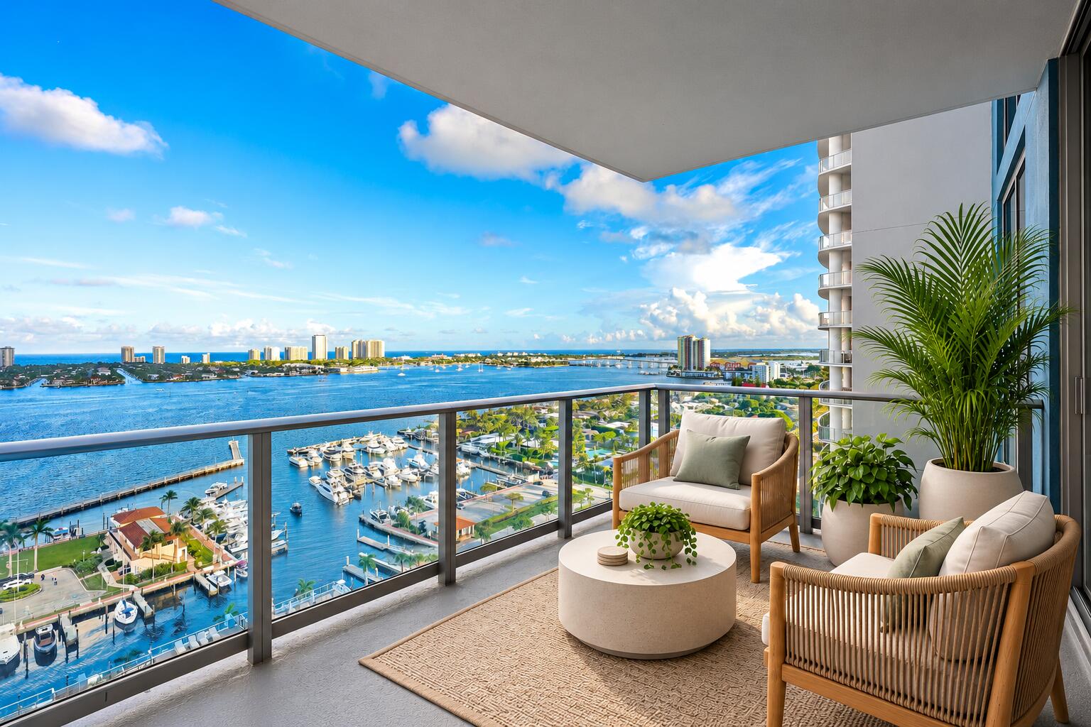Virtually Staged - Covered Balcony
