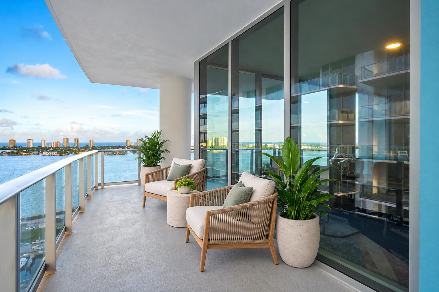 Virtually Staged - Covered Balcony