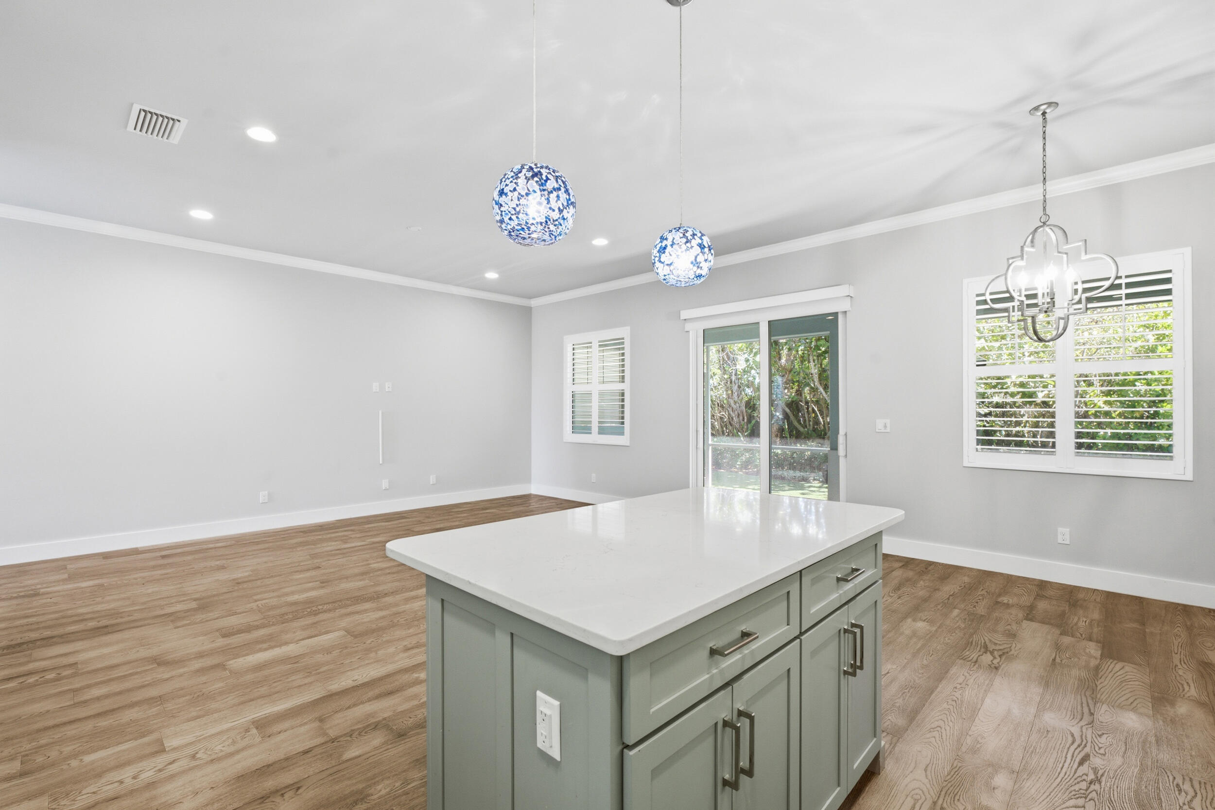 Dining room and living room