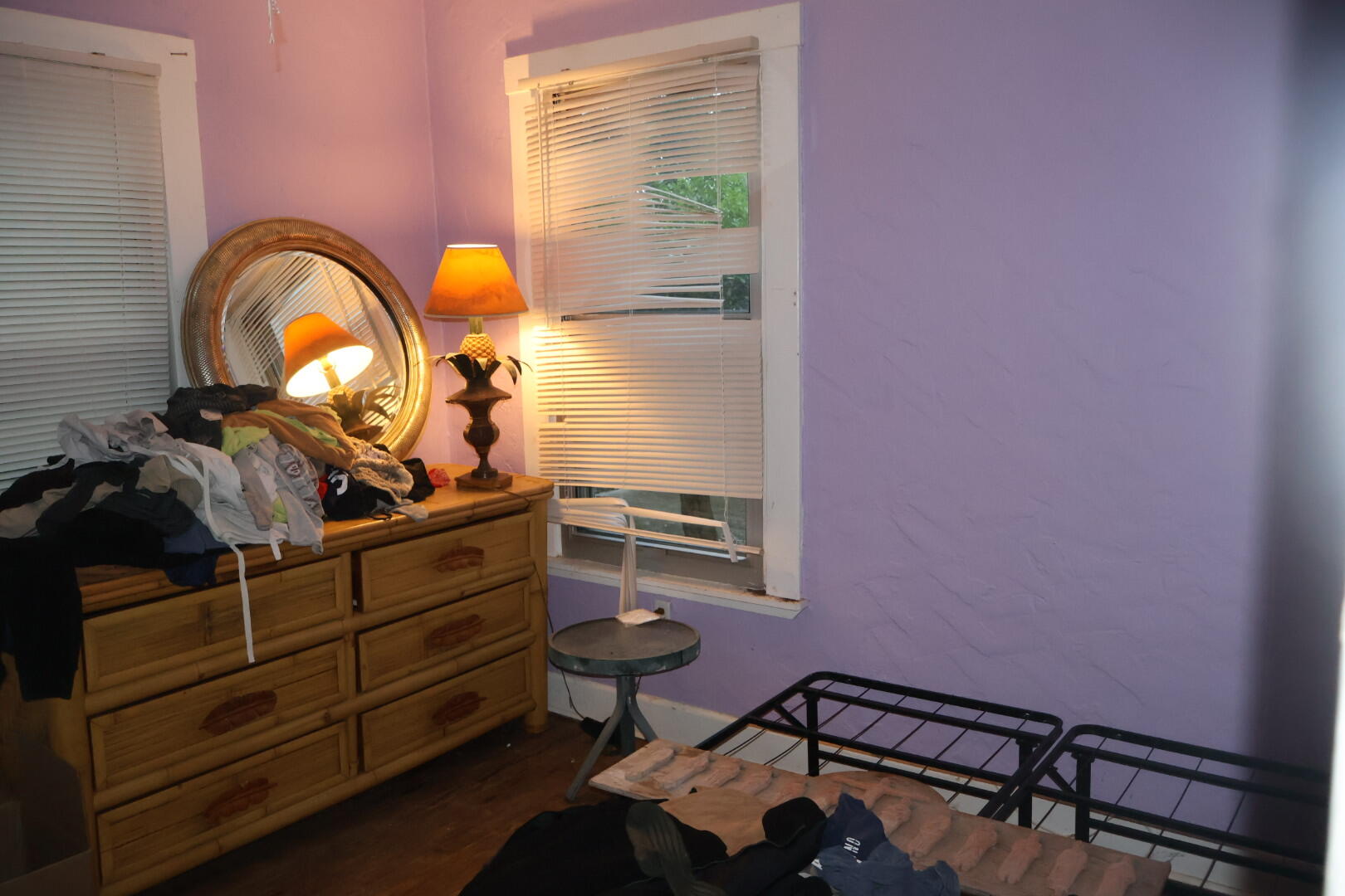 Bedroom With Dresser and Mirror