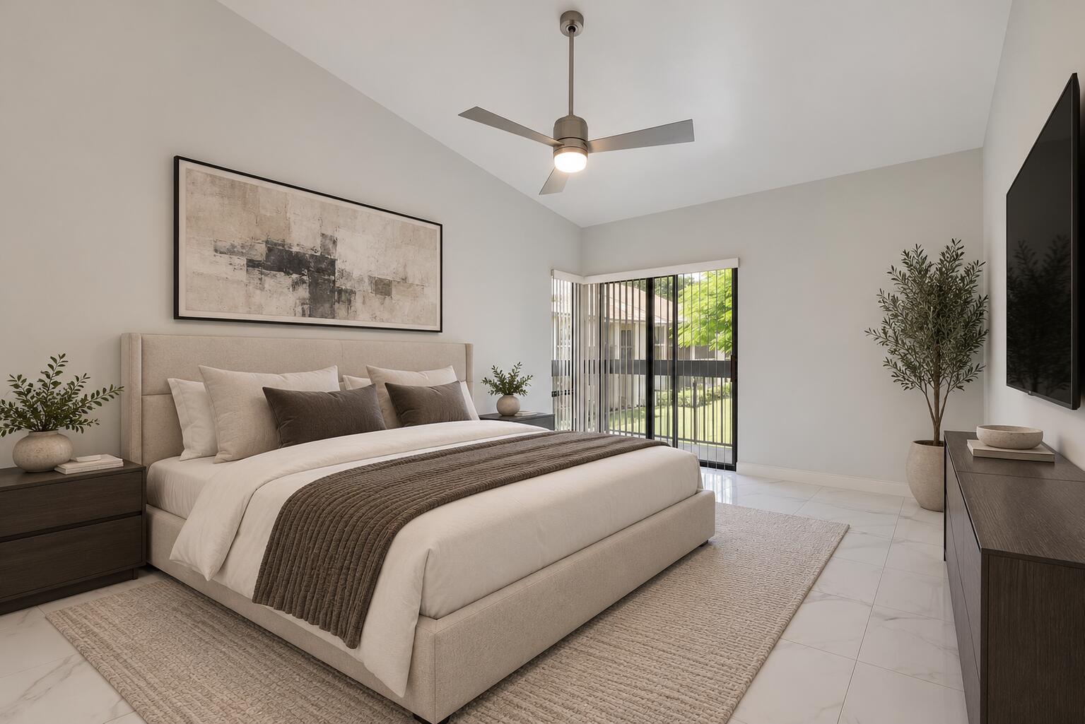 Primary Bedroom Virtually staged
