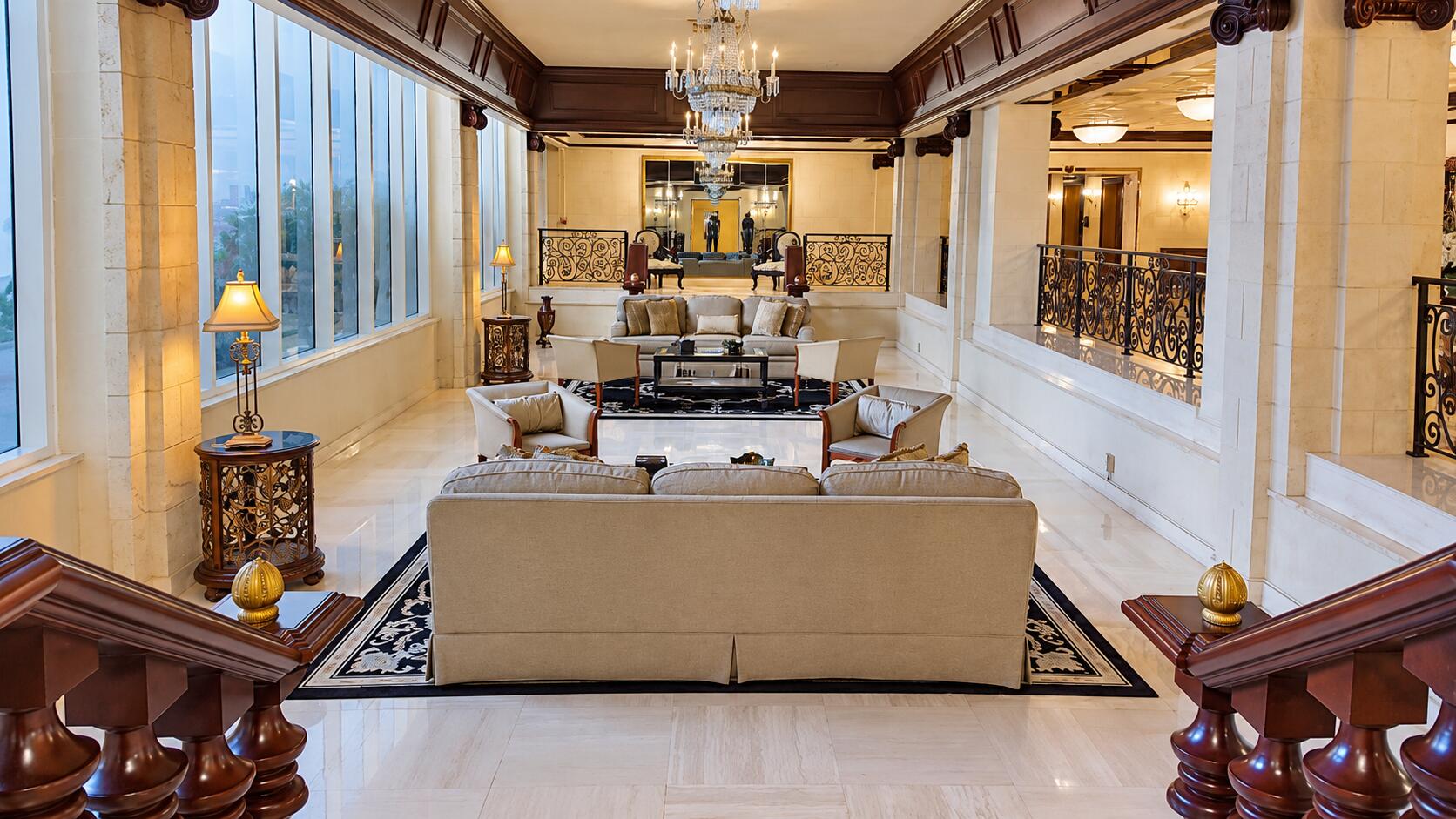 Symmetrical Luxury Lobby Lounge