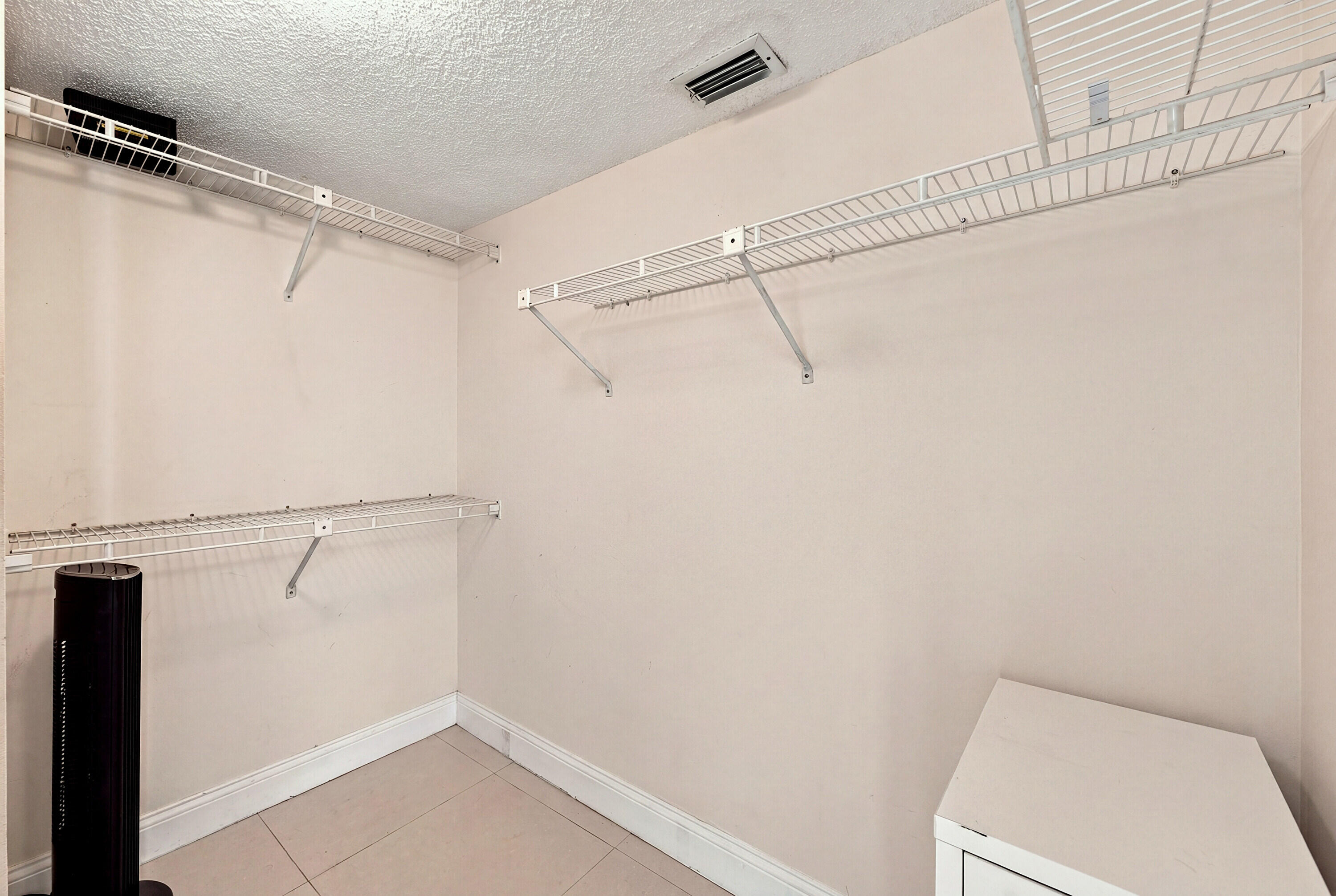 Walk in closet in the Primary