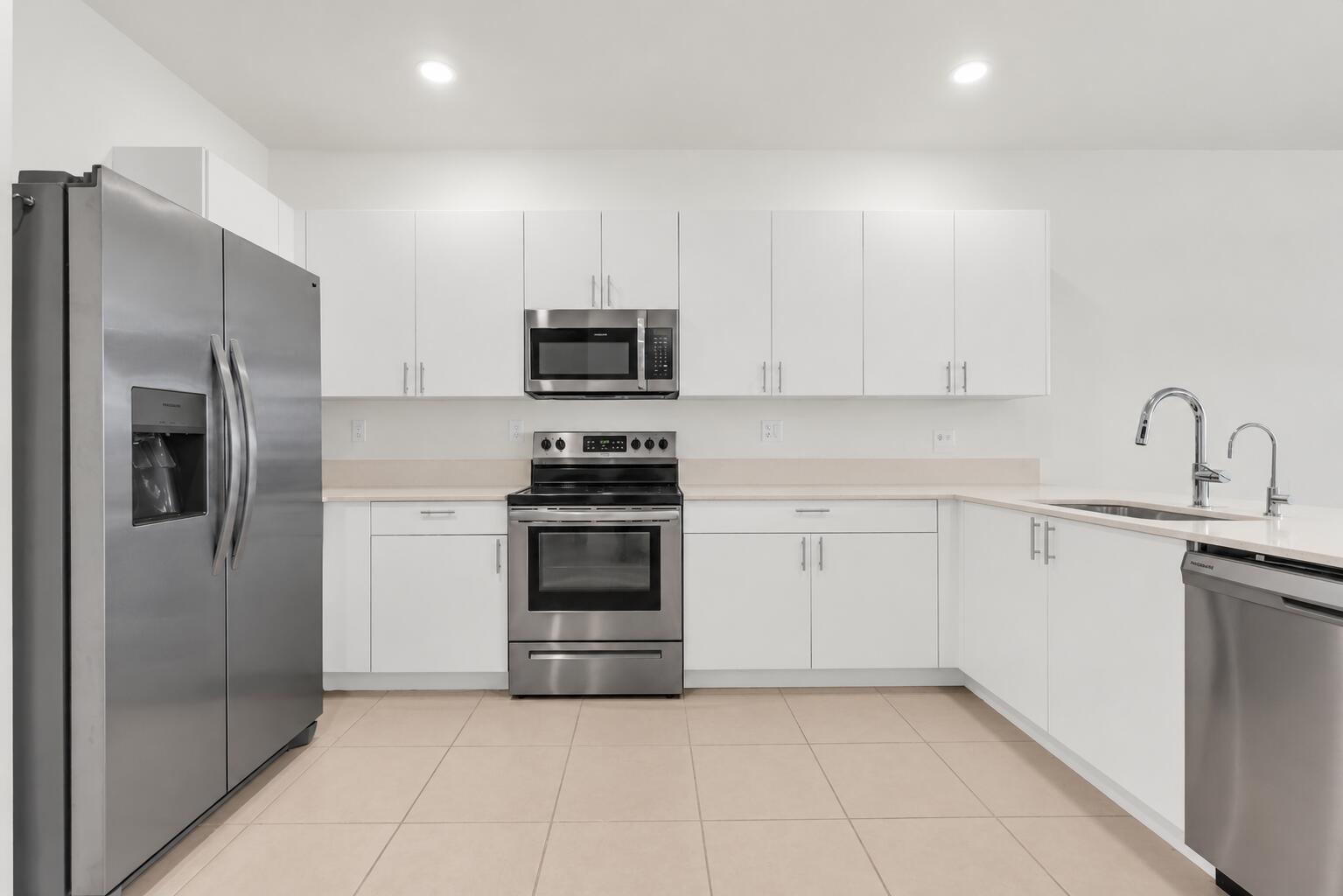 Vacant Modern Open-Plan Kitchen Interior