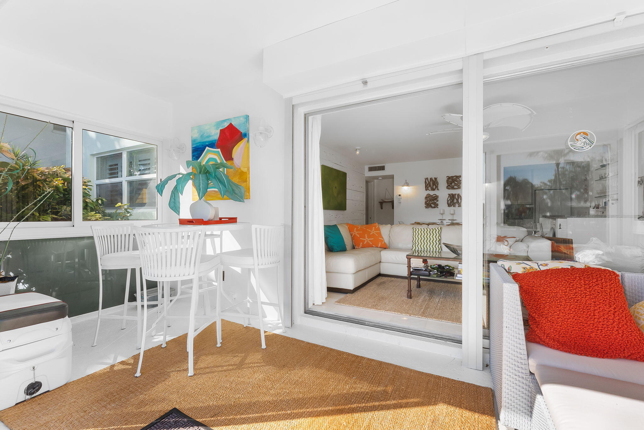Patio and Living Room views