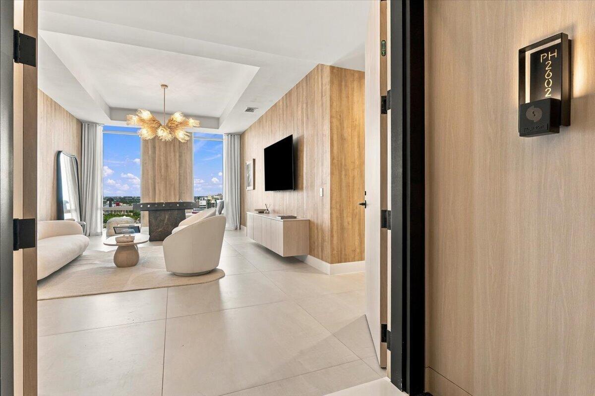 Entrance and media room
