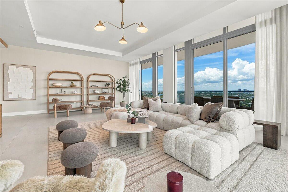 Family Room with intercostal view
