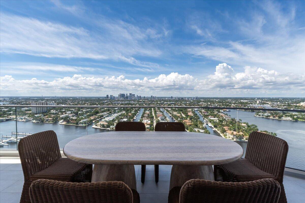 Intercostal and city view from family room and Sunset Terrace