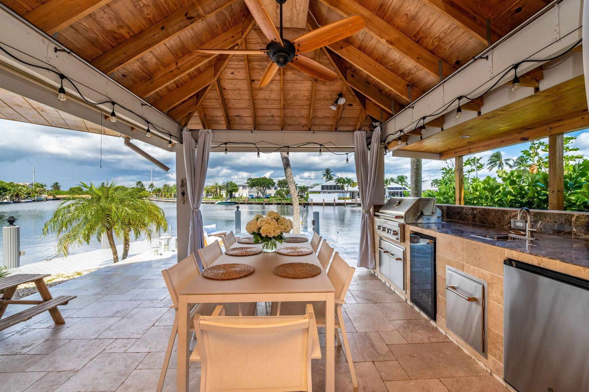 Outdoor Summer Kitchen & Dining Area