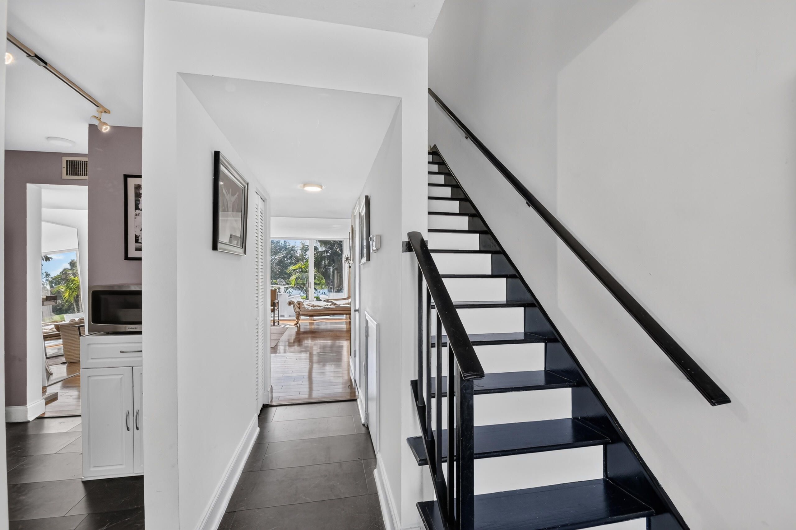 Entering front door