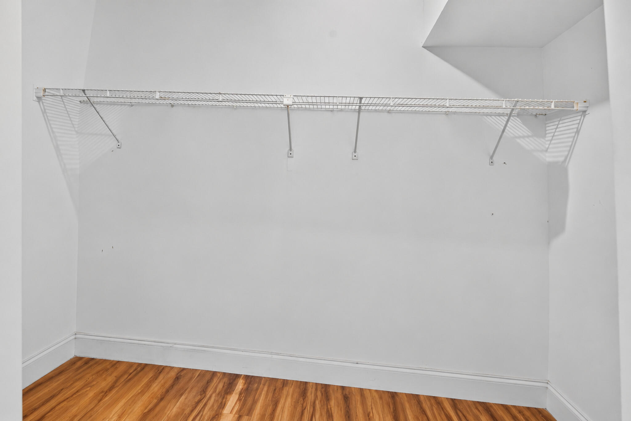 Walk-in closet in the master bedroom