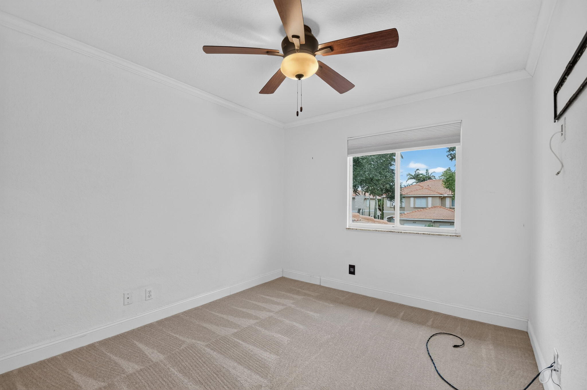 Brand new carpet installed 10/2026. Bedroom already ready for wall mounted TV.