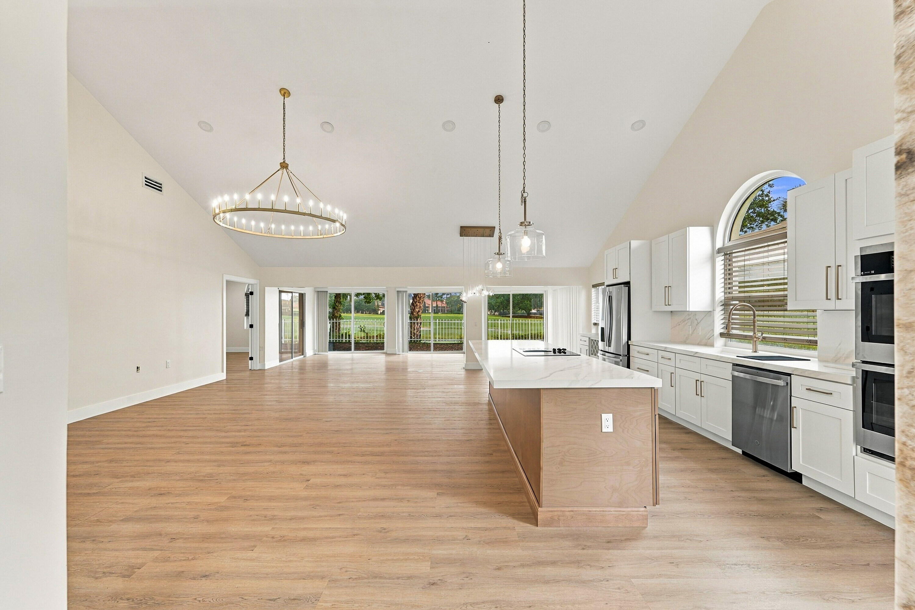 Brand new laminate floors throughout this open floor plan