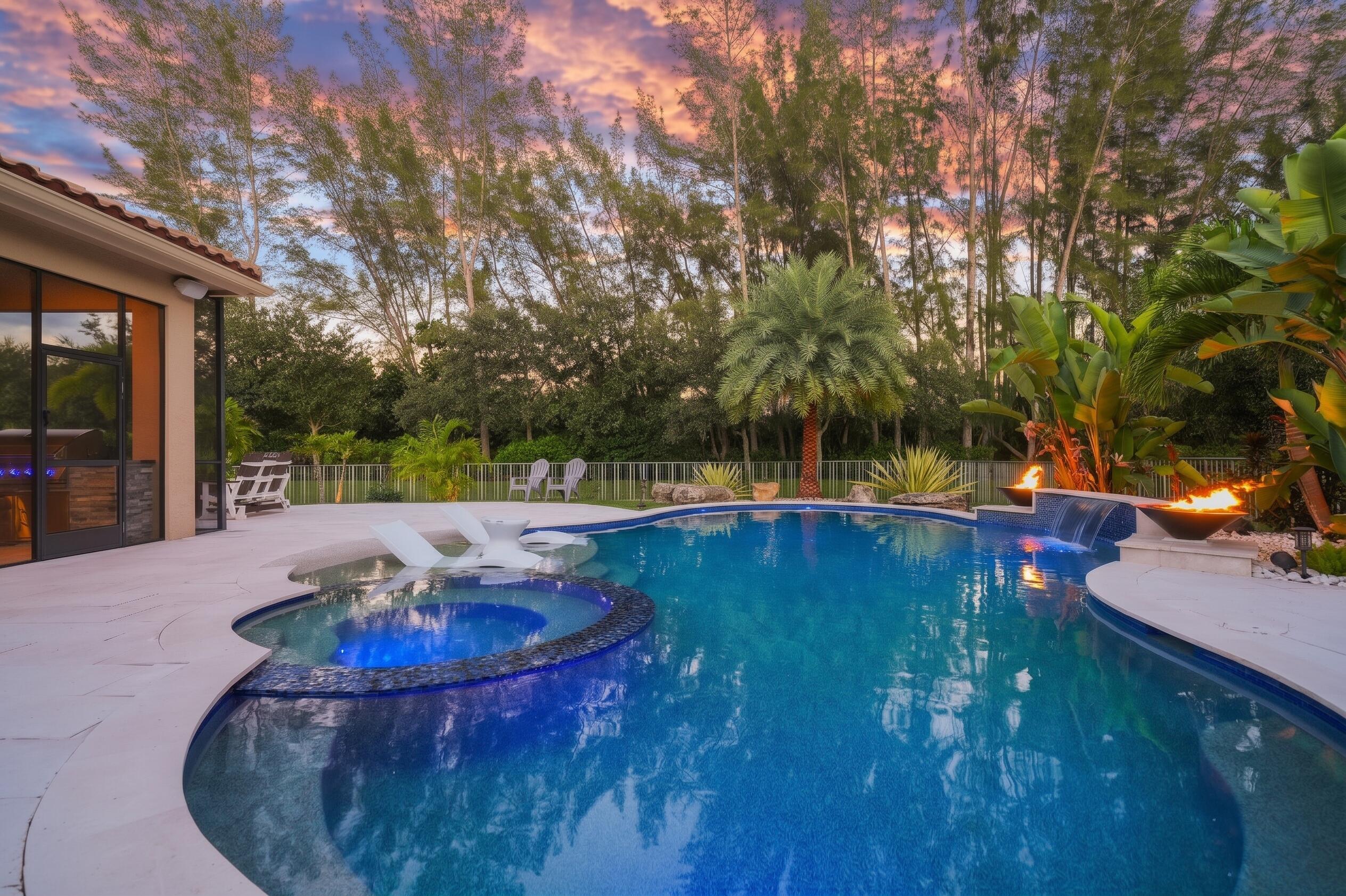 Long VIew of Pool & Spa