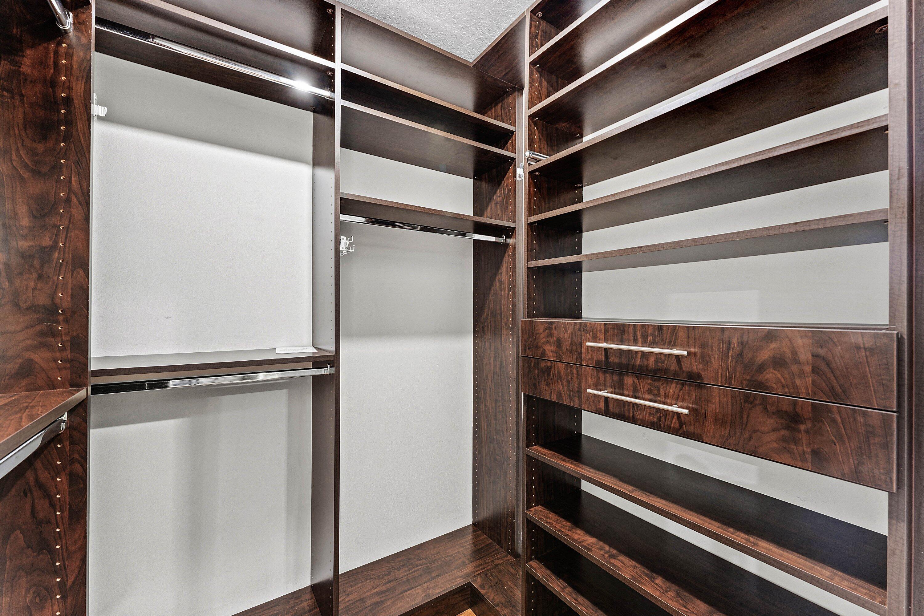 Master walk-in closets