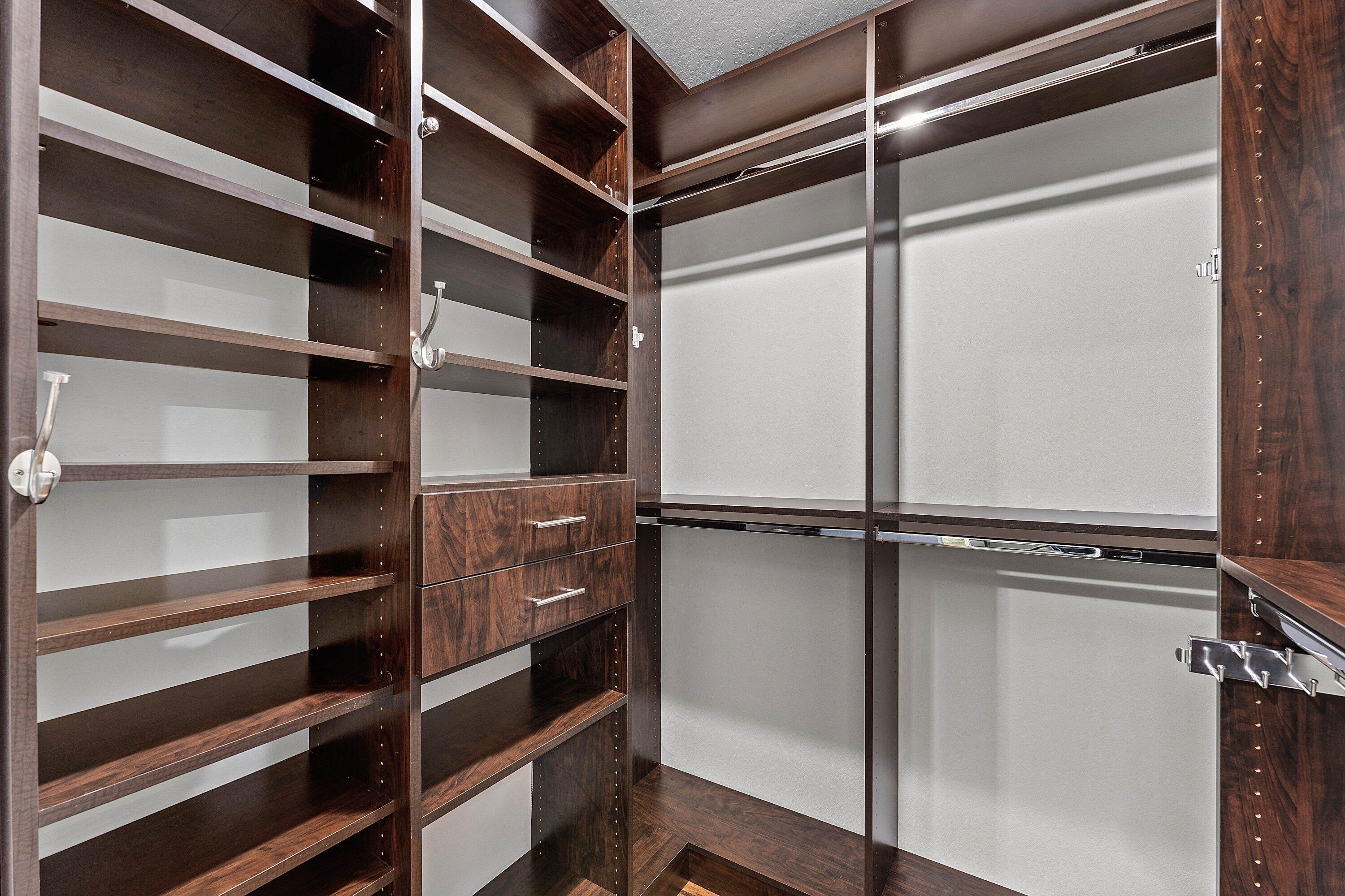 Master walk-in closets