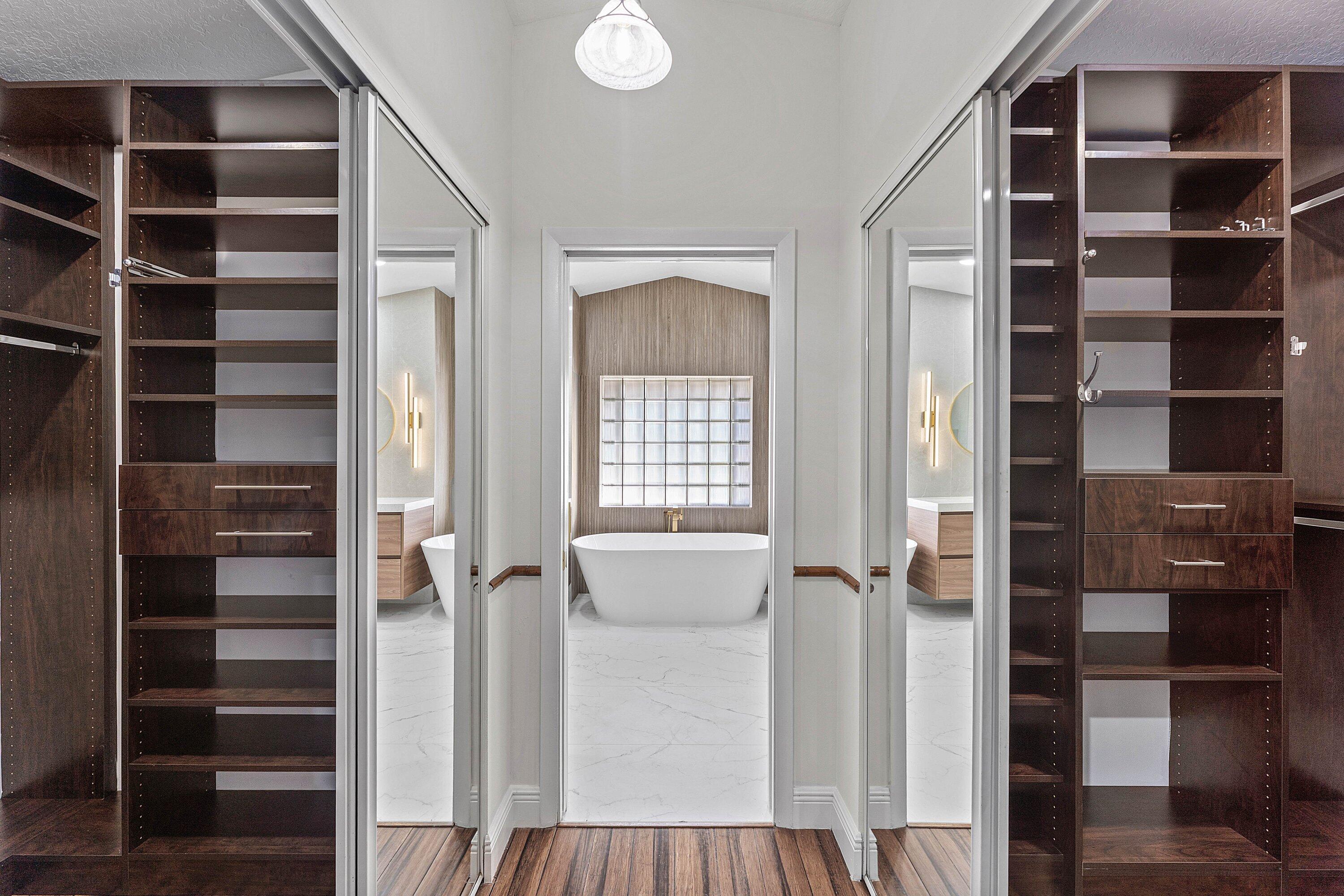 Master walk-in closets