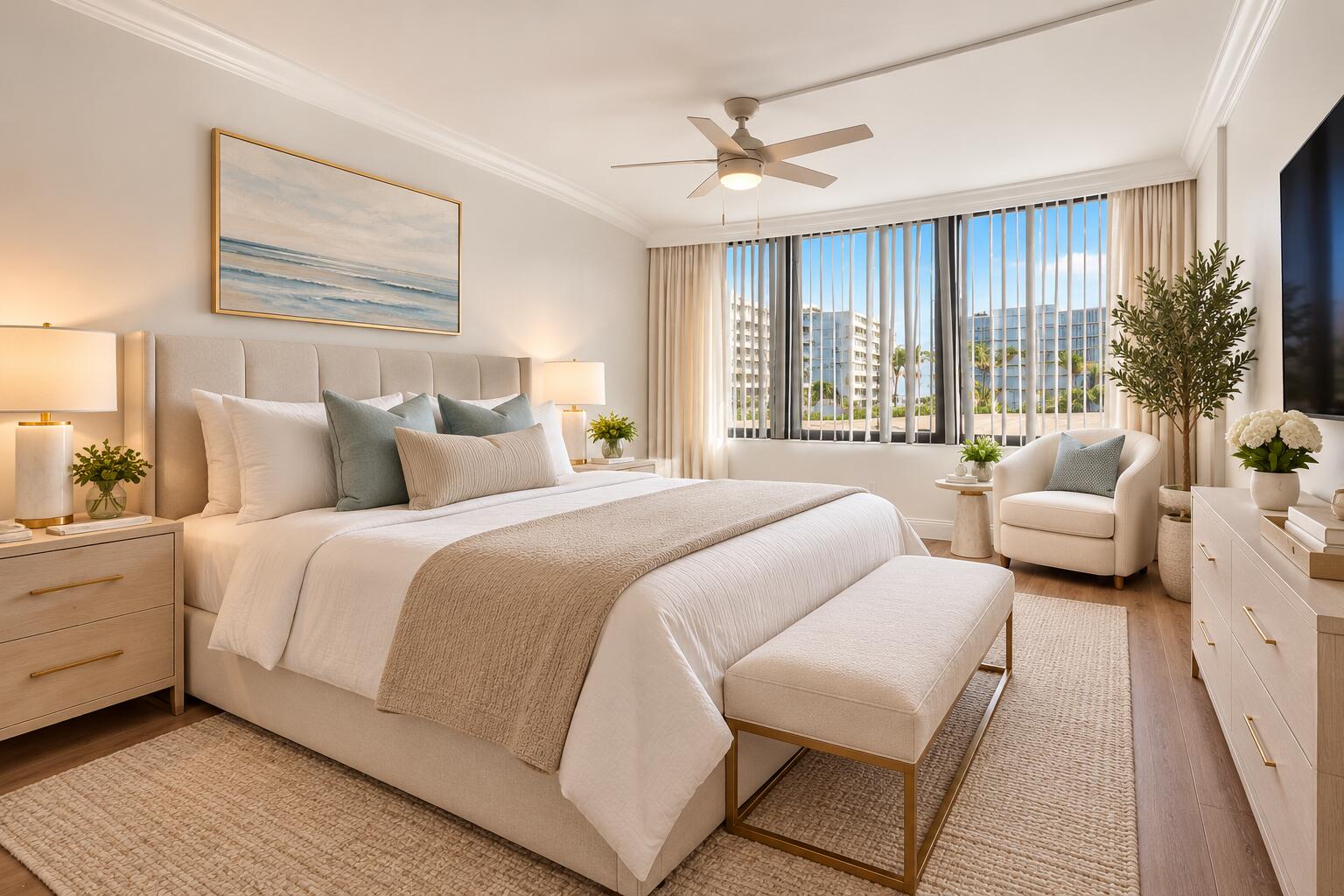 Coastal Luxe Bedroom Retreat