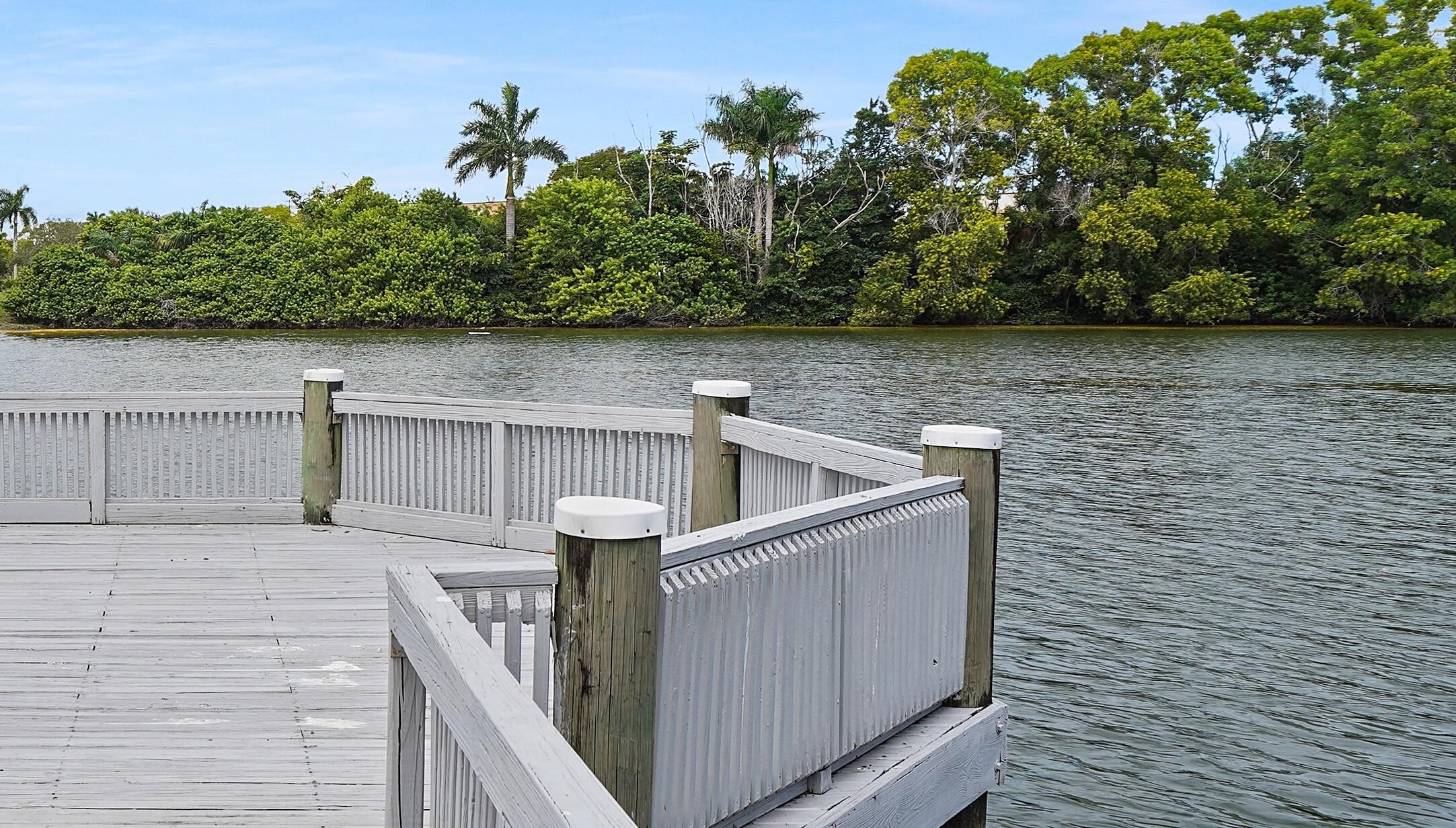 Walk-out Pier over Community lake.