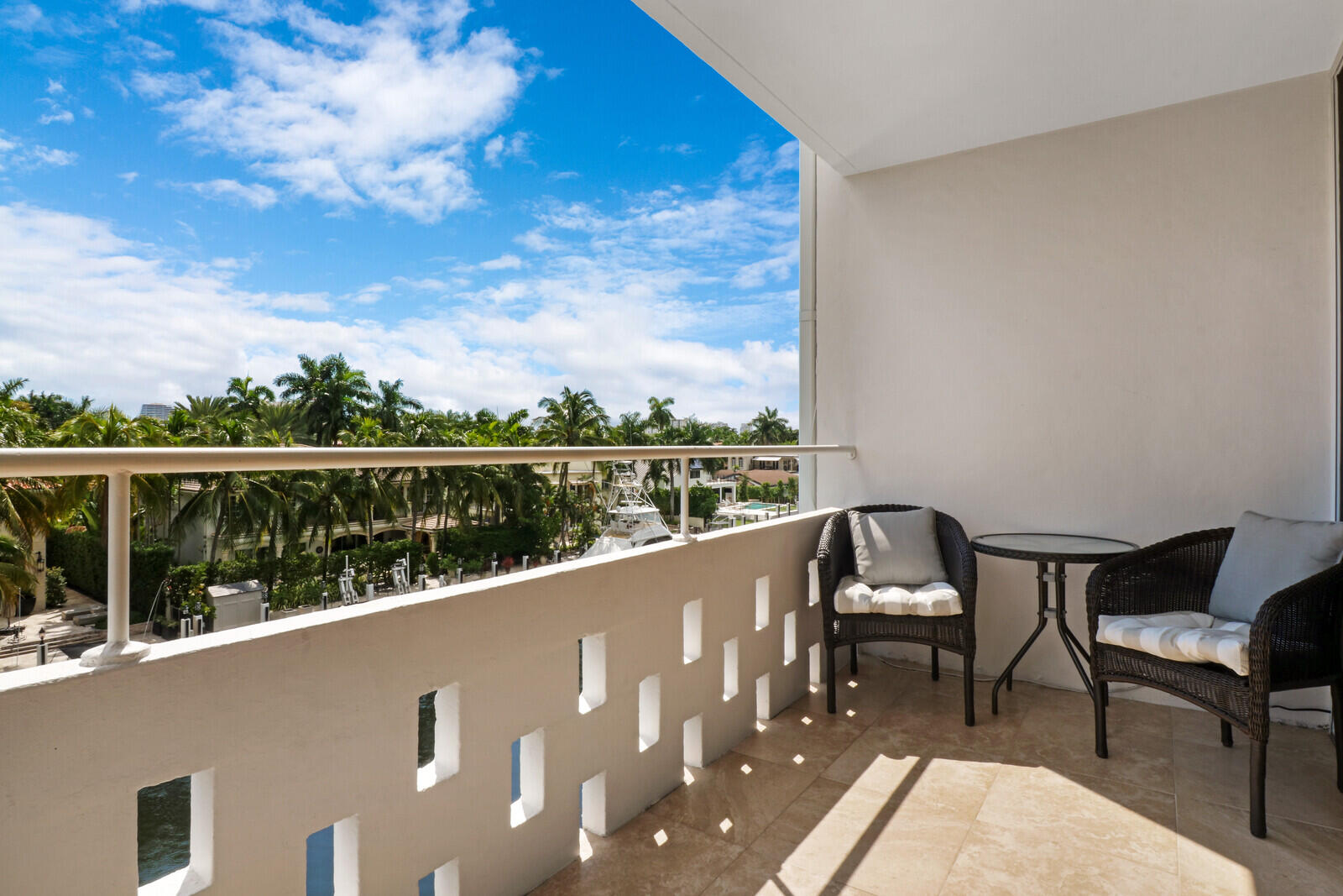 Waterfront balcony