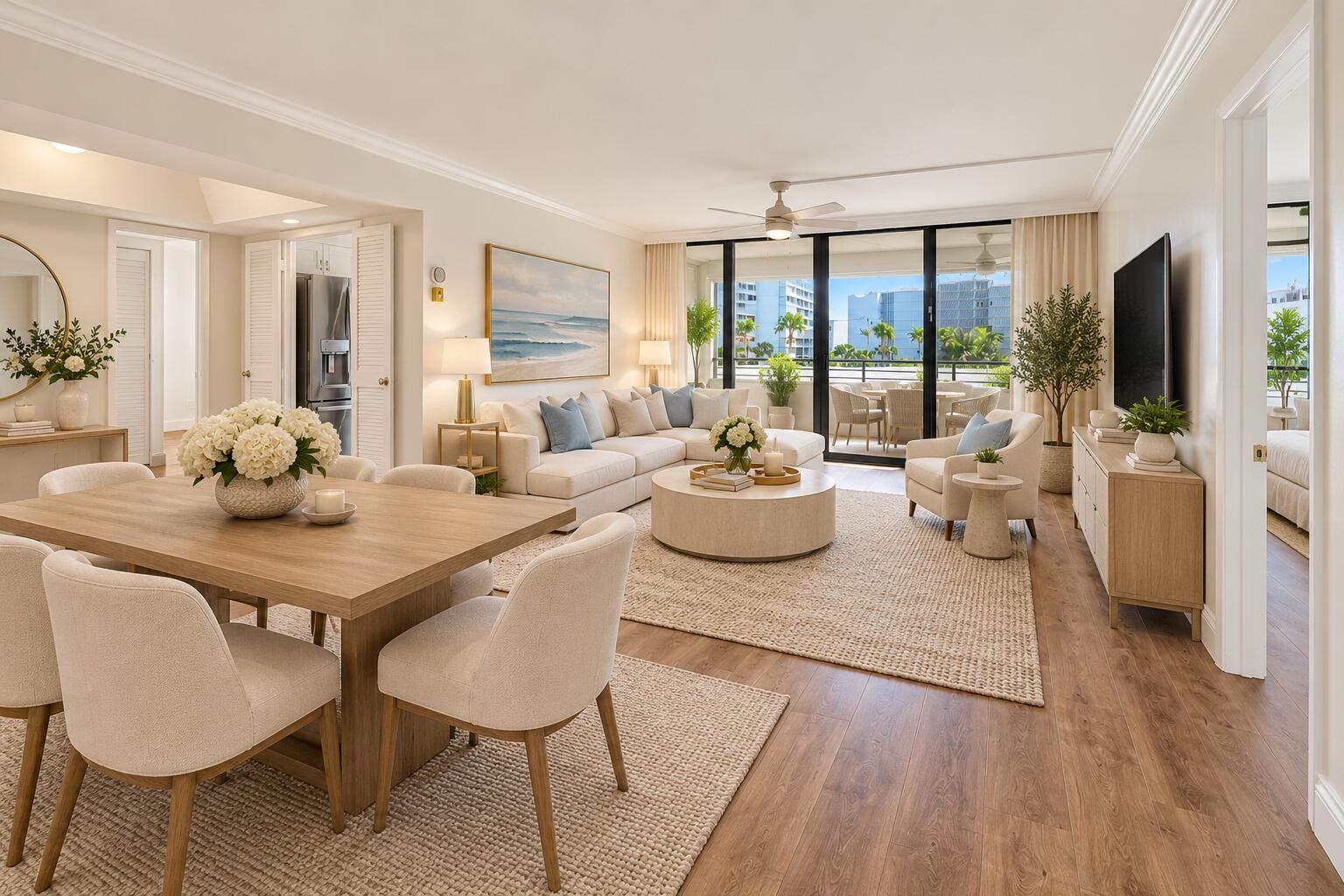 Airy Coastal Luxury Living Space
