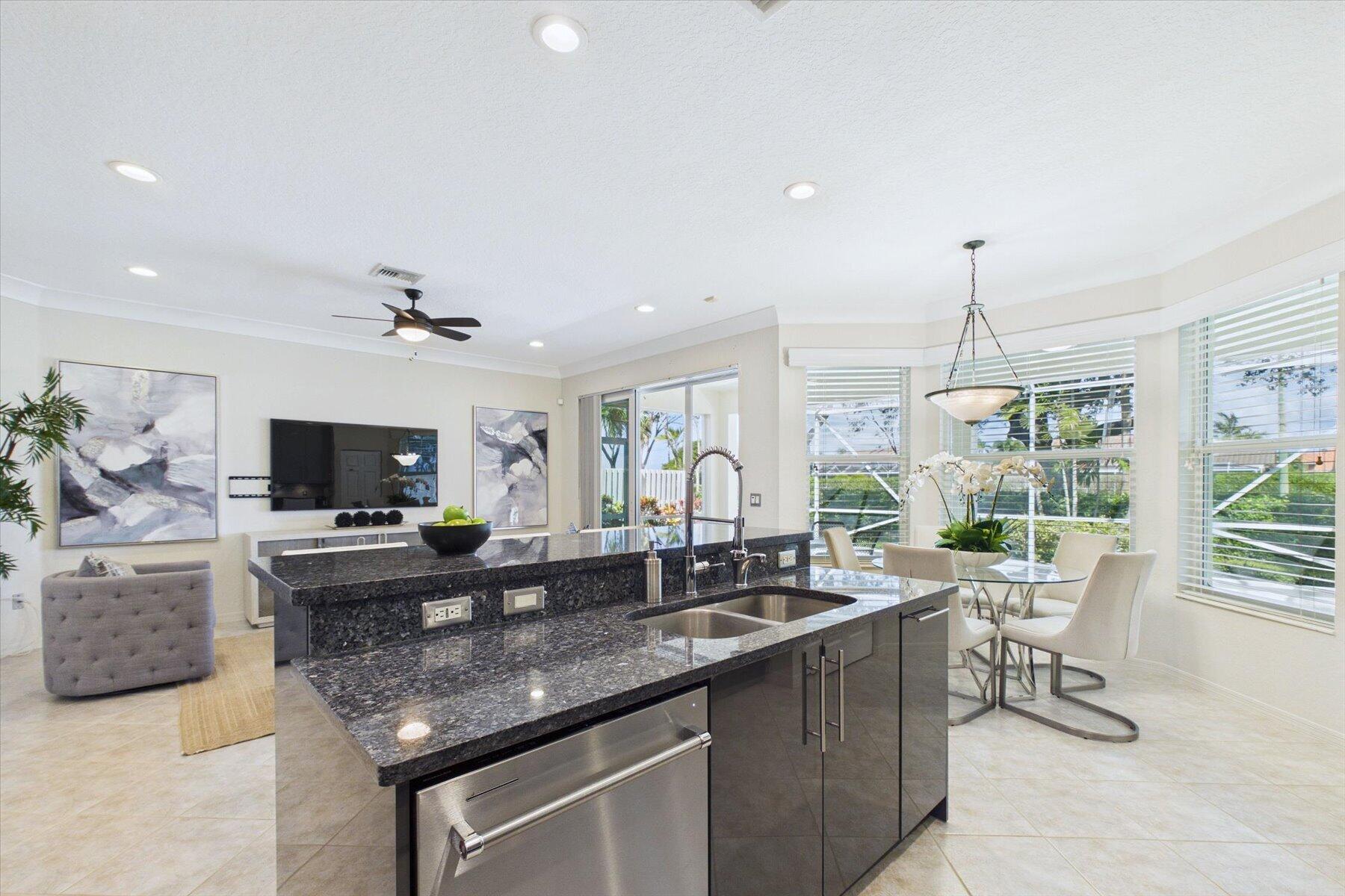 Open concept Living Kitchen Island