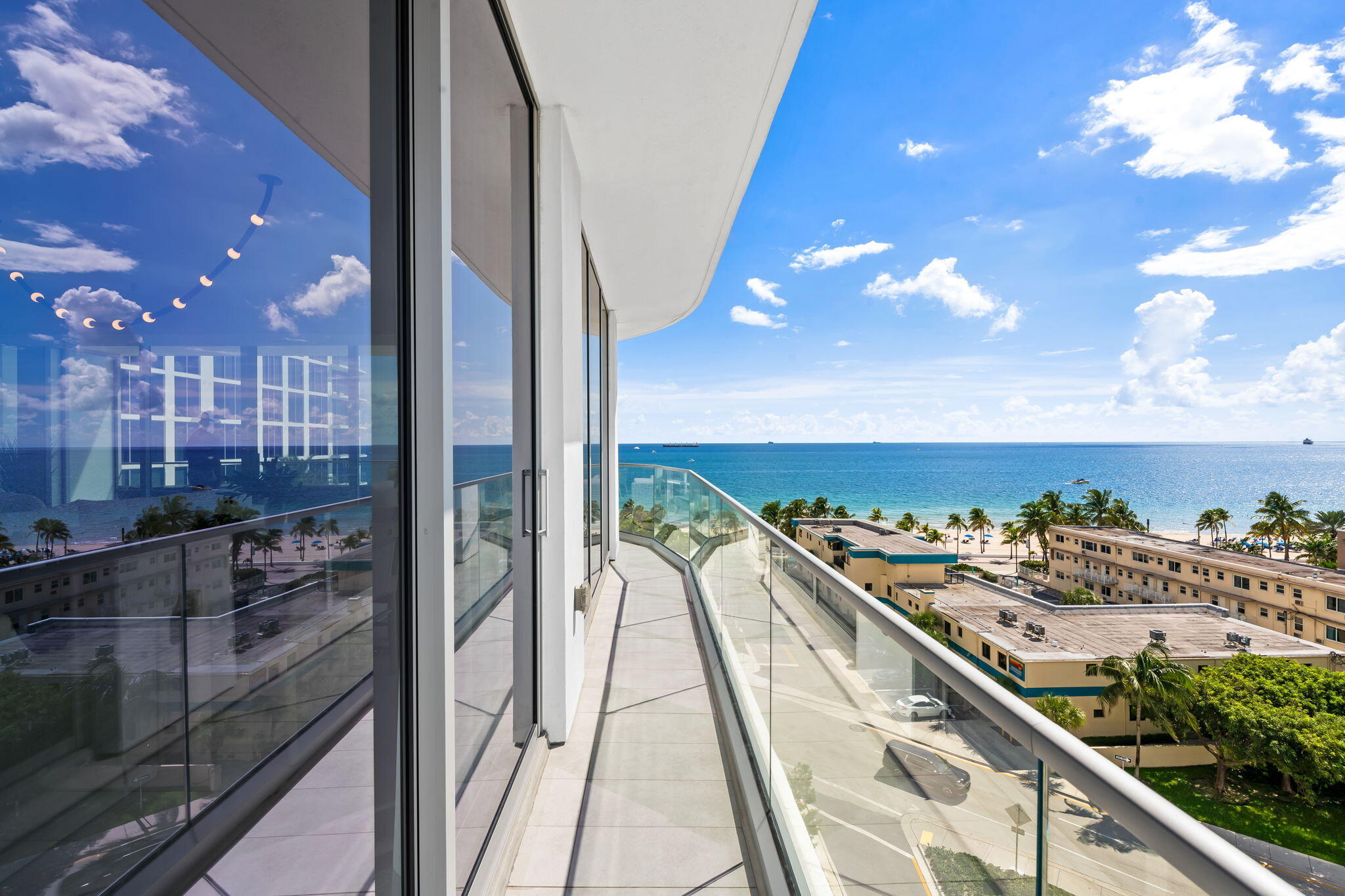 View from side balcony