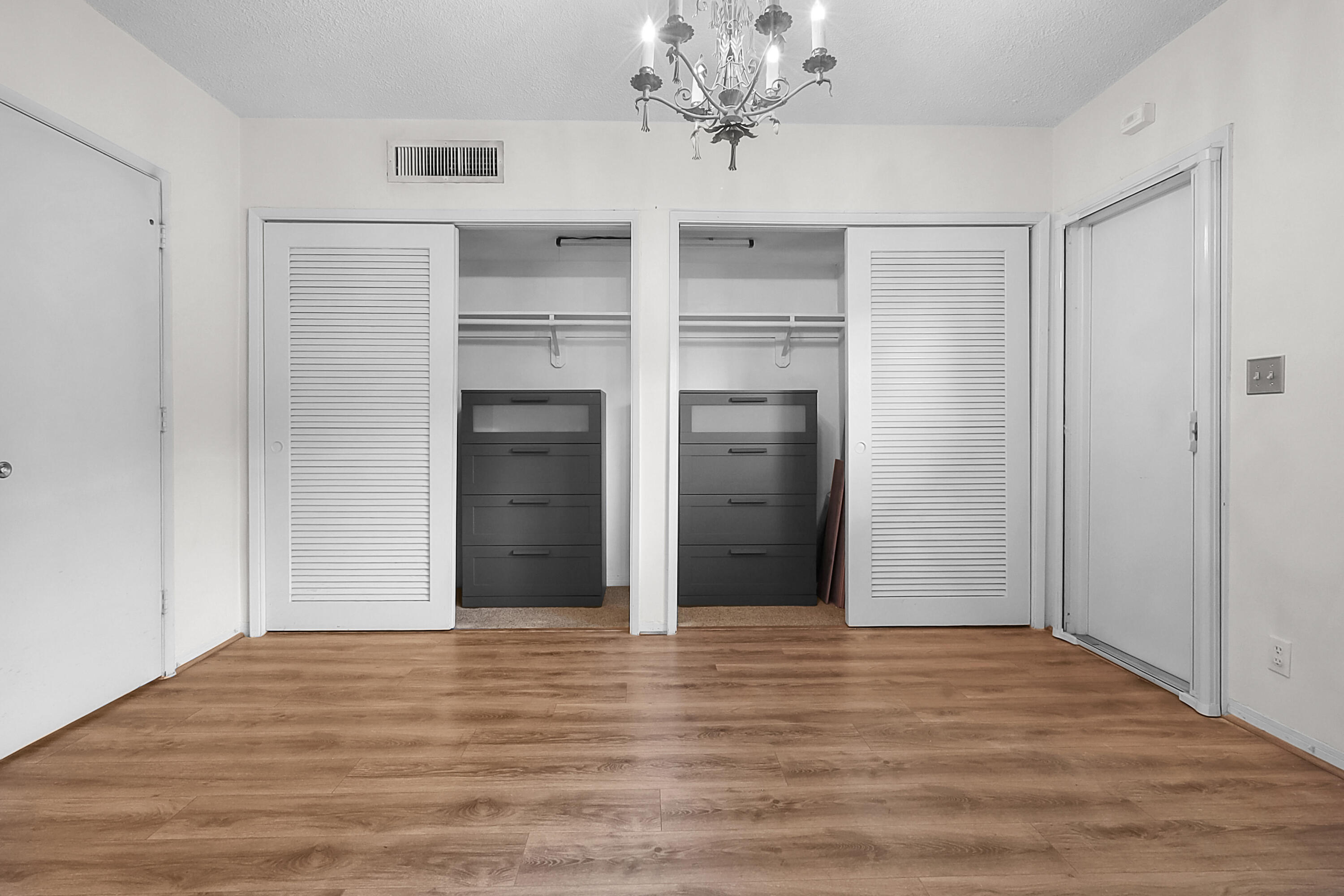 Dressers in Closets Included