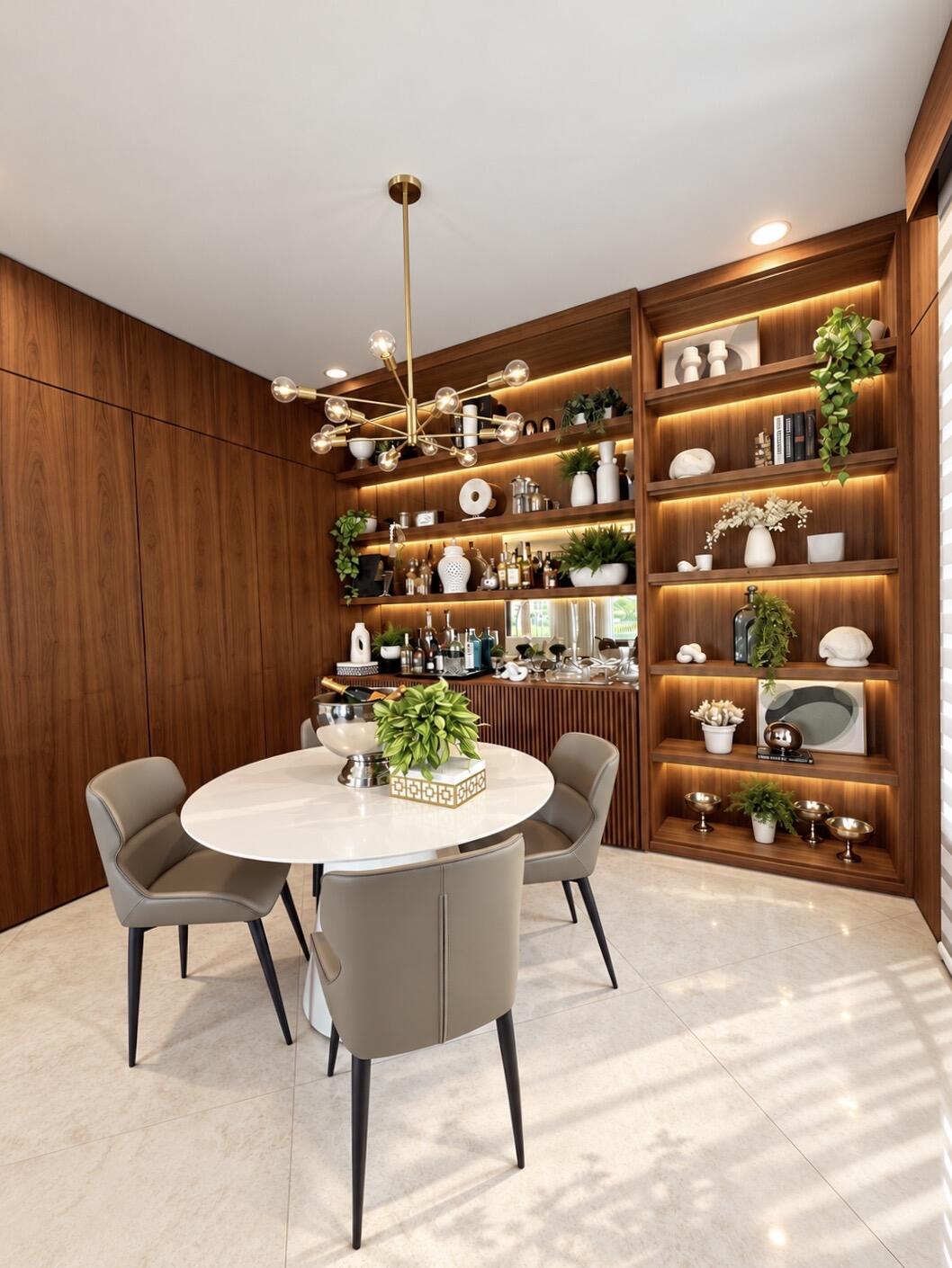 Built-in Shelving Bar