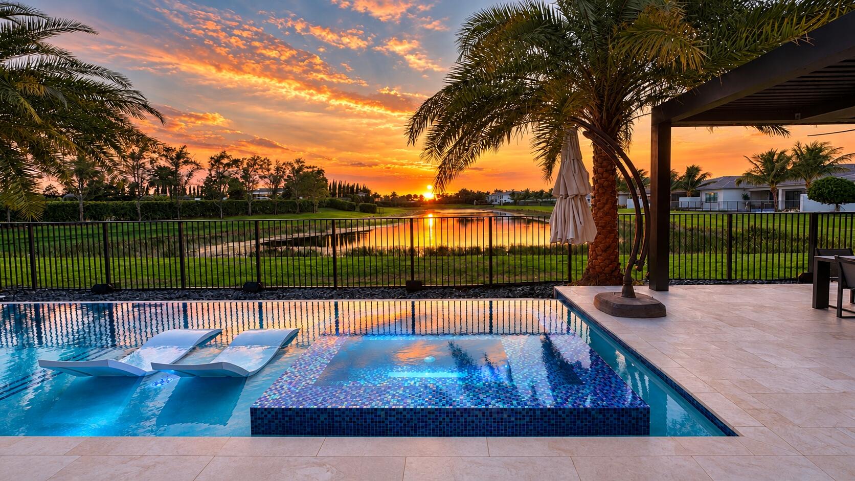 Pool at Sunset