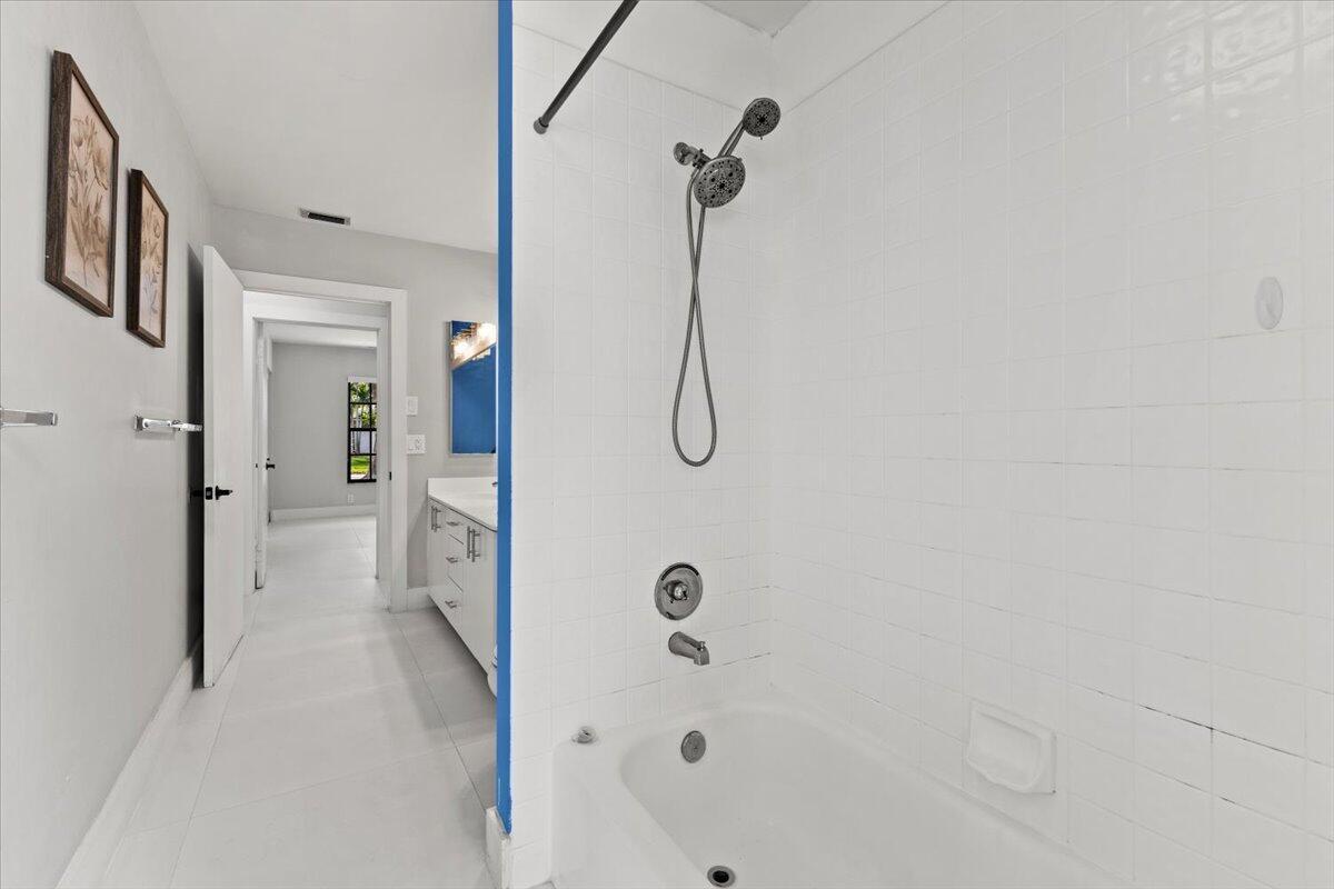 This is the view to the bathroom coming from the outside.