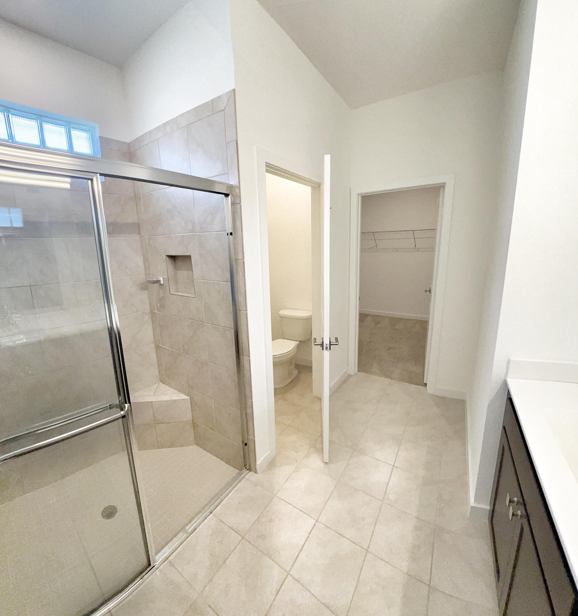 Master bath and closet entry